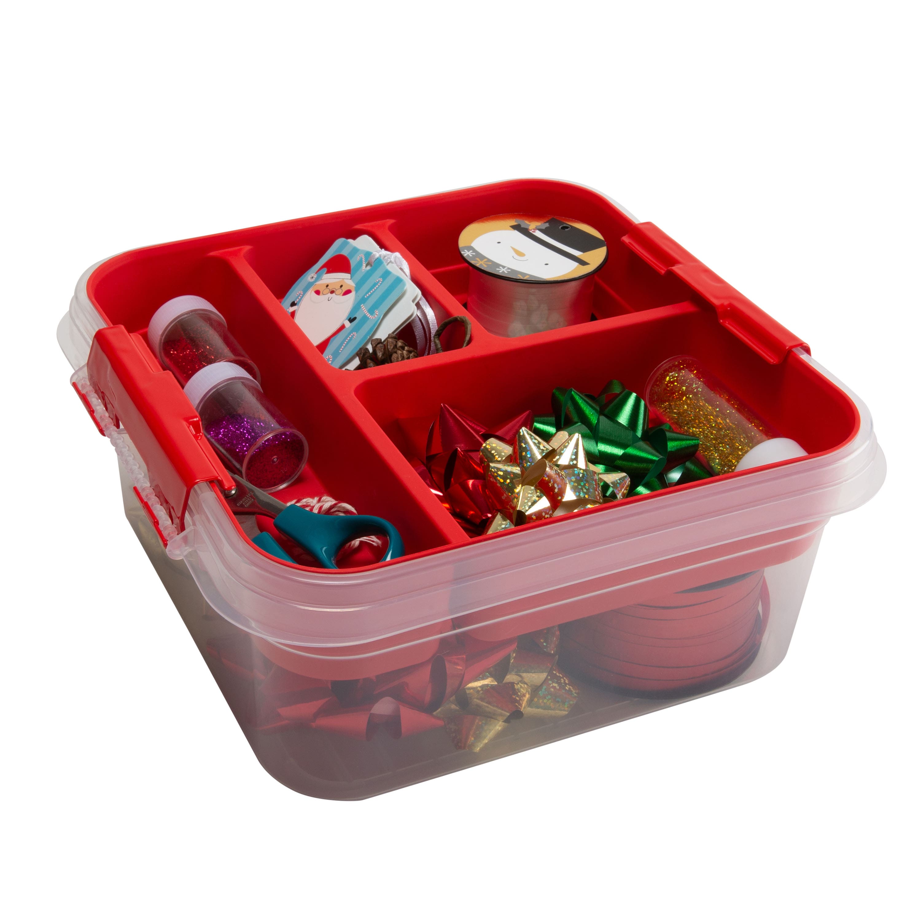 Simplify Red 2-Tier Gift Supply Storage Box
