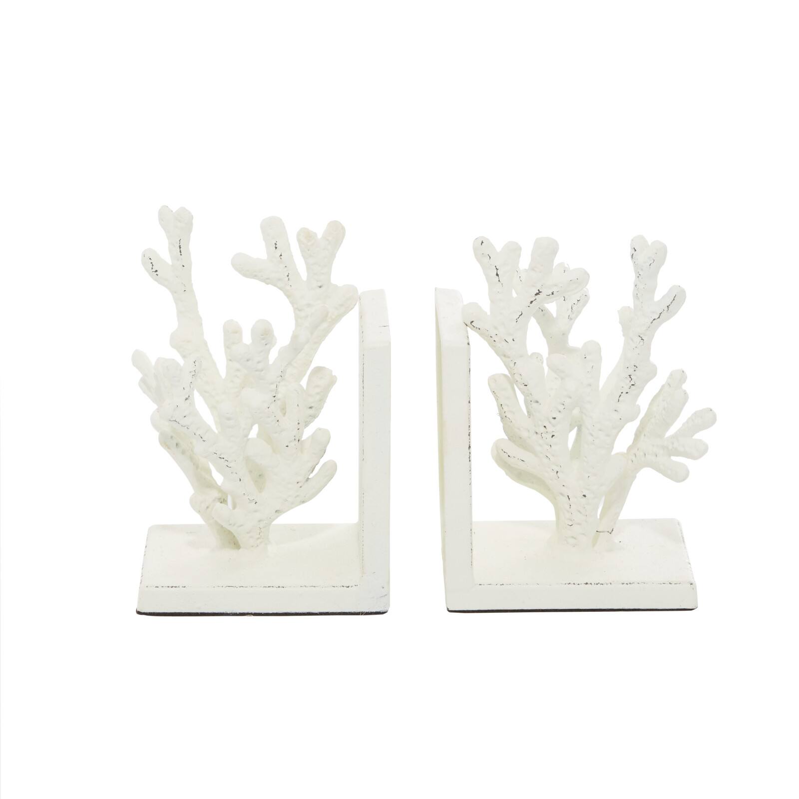 7&#x22; Coral Metal Bookend Set