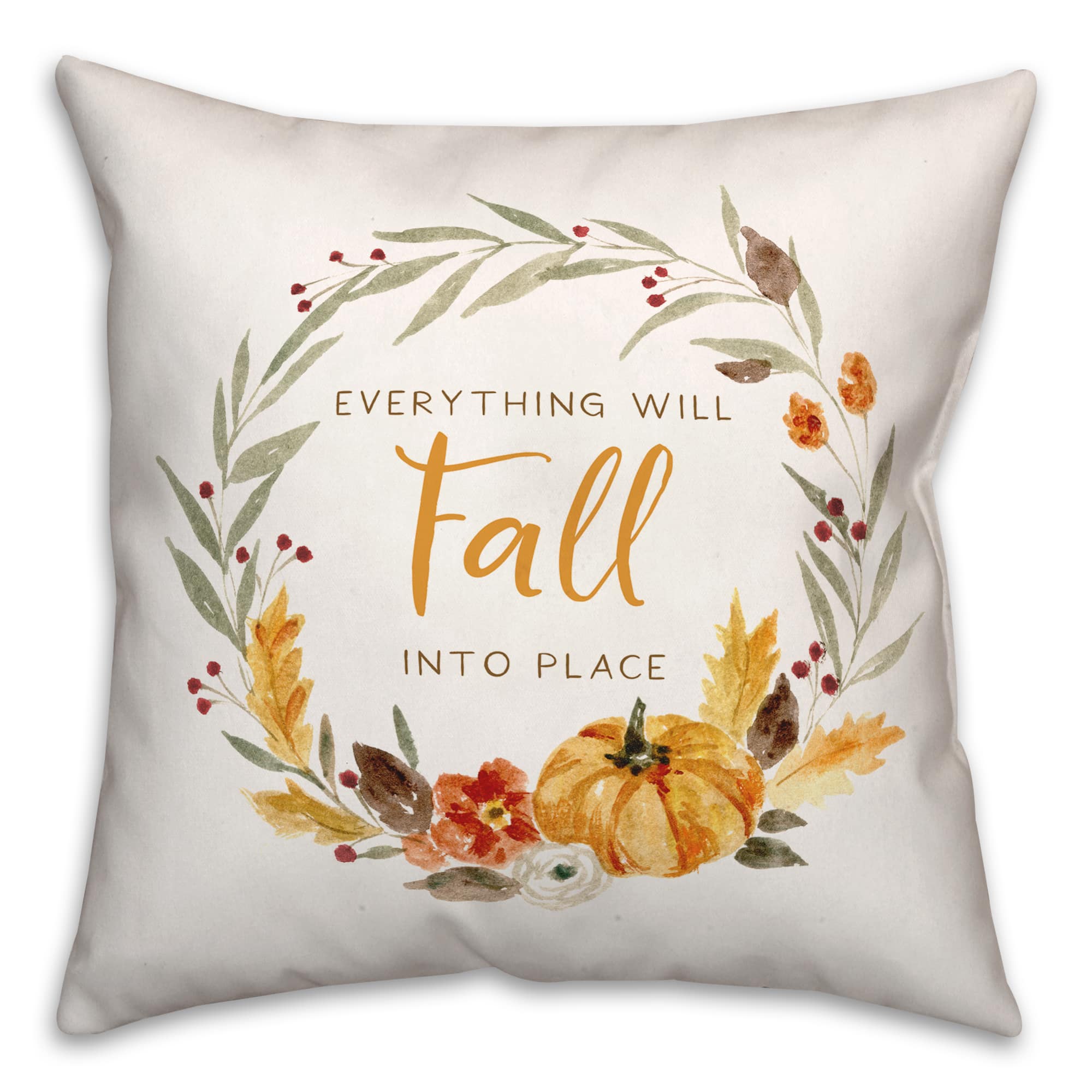 Fall Into Place Throw Pillow