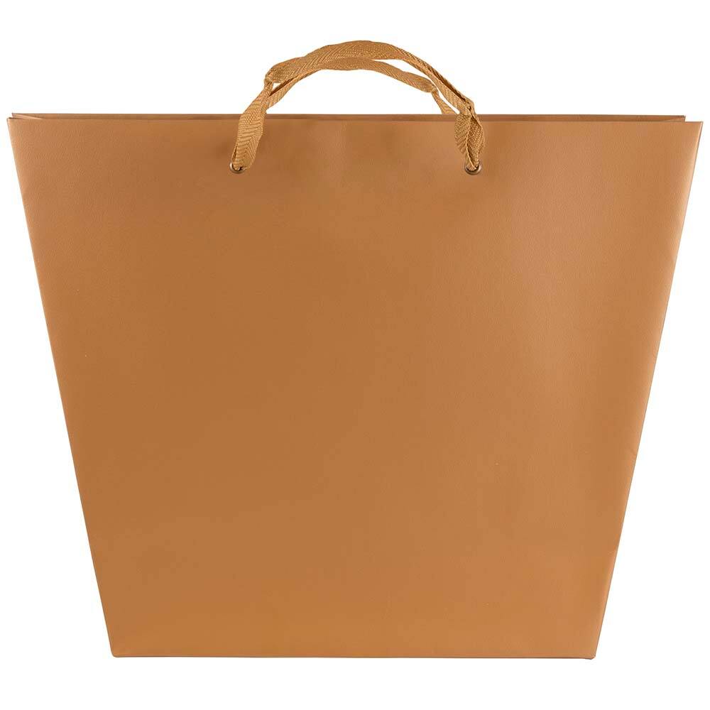 JAM Paper Metallic Copper Matte Trapezoid Gifts Bags, 100ct.