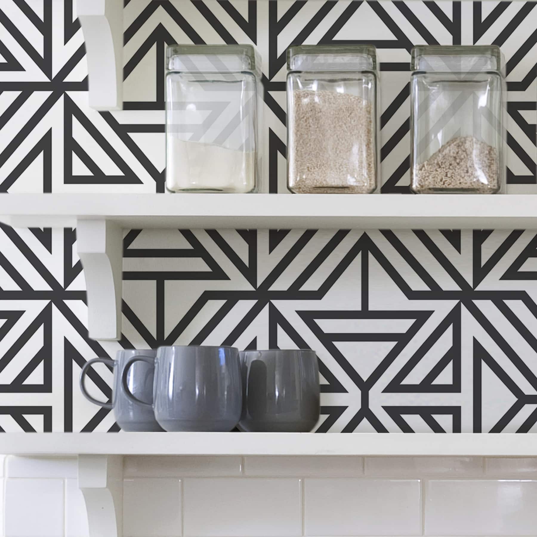 NuWallpaper Black Linear Peel & Stick Wallpaper