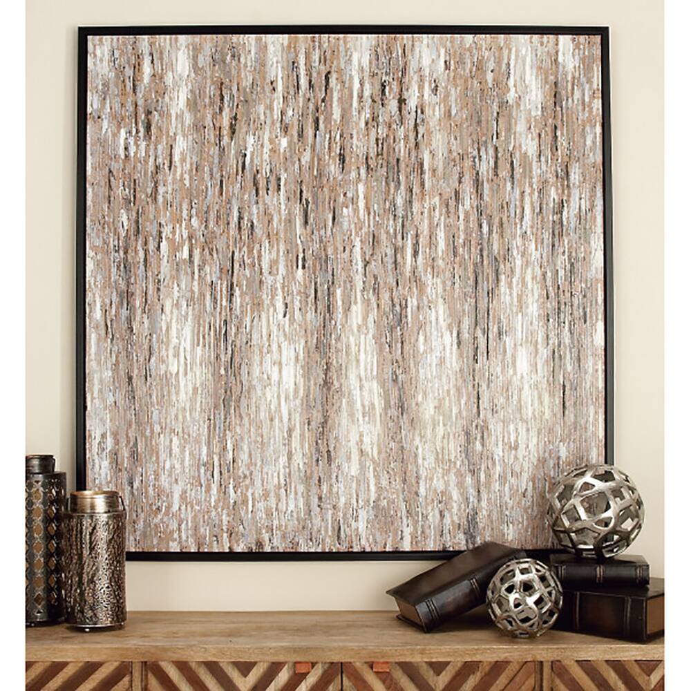 White Contemporary Abstract Canvas Wall Art