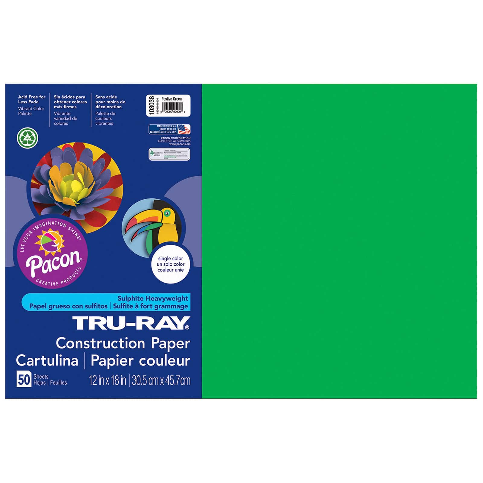 Tru-Ray® 12" x 18" Construction Paper, 50 Sheets