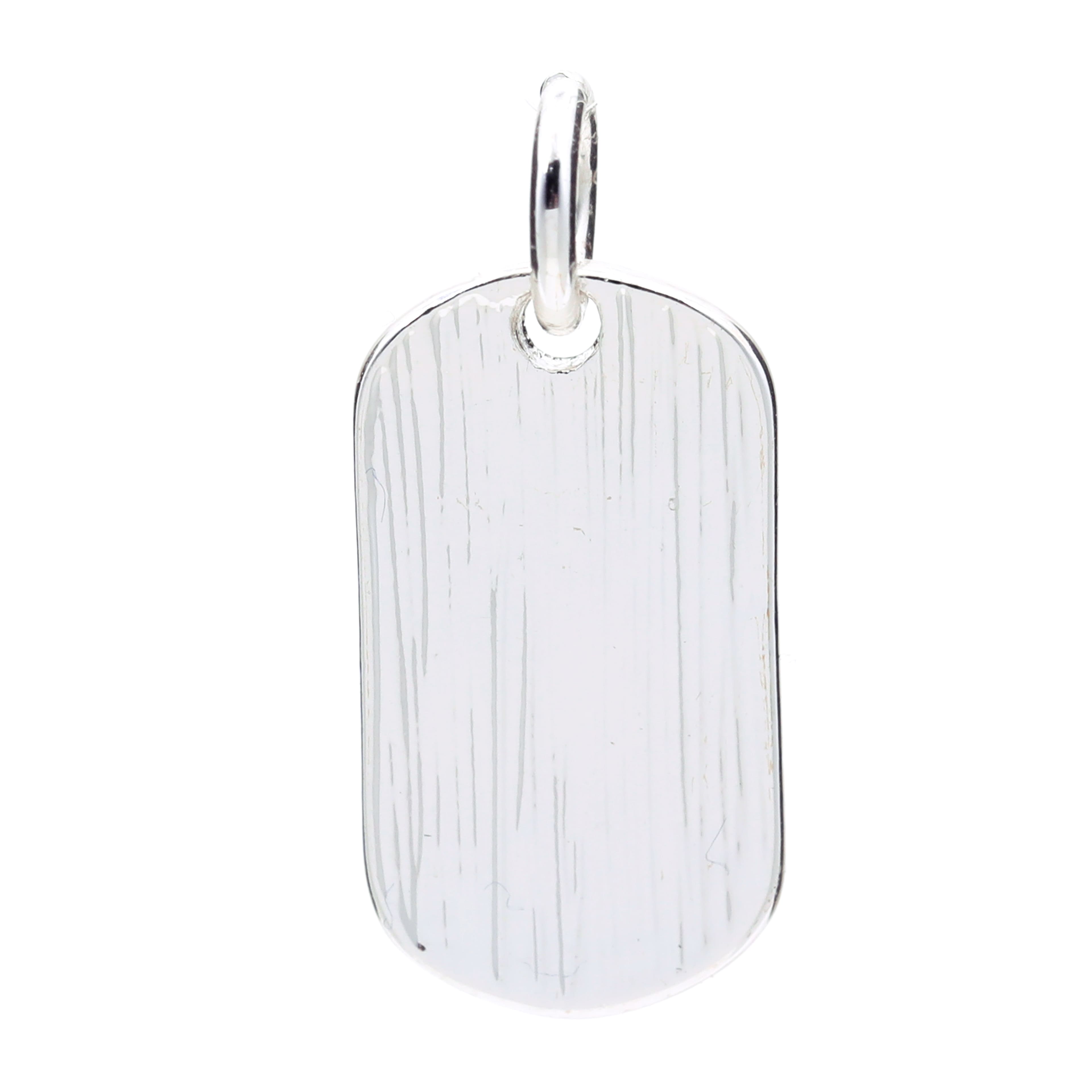 Silver Plated Dog Tag Charm by Bead Landing&#x2122;