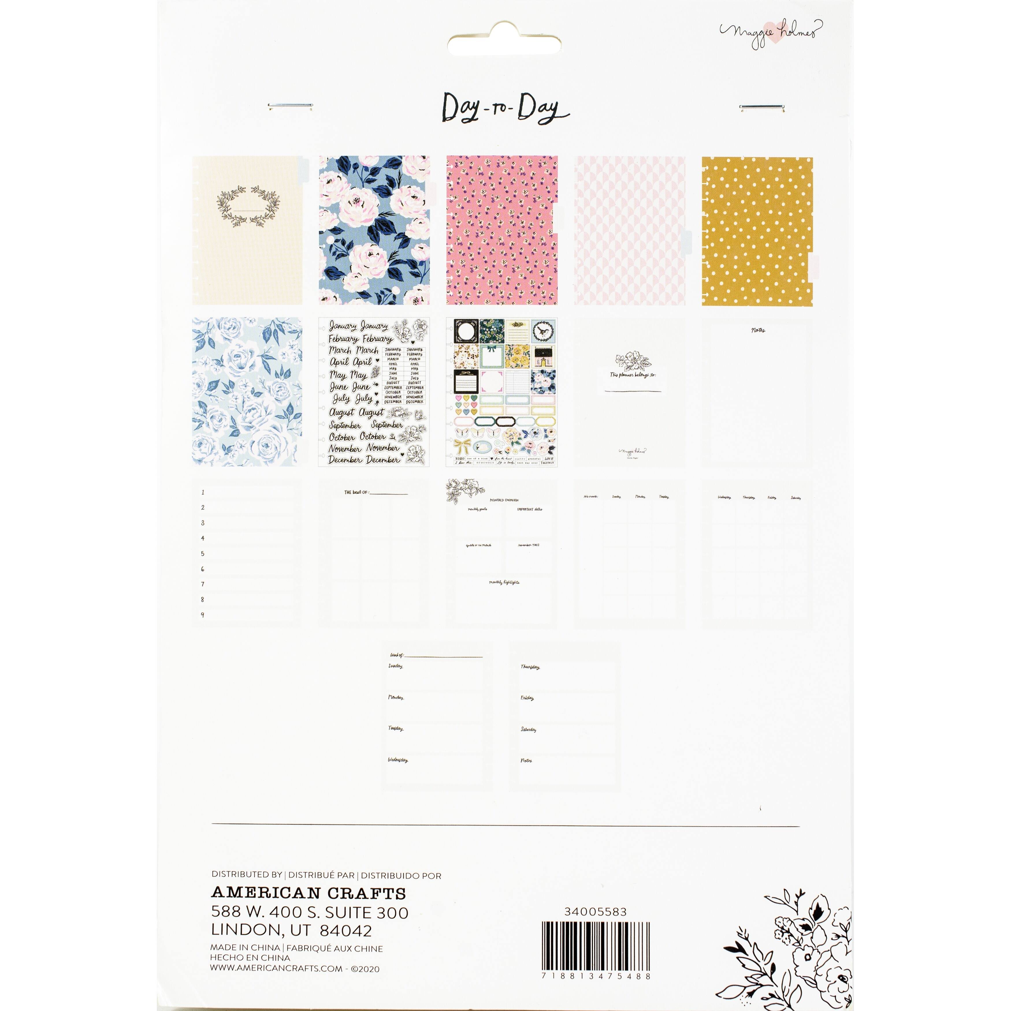 American Crafts™ Maggie Holmes Day-To-Day Disc Planner 6 Month Extension Pack