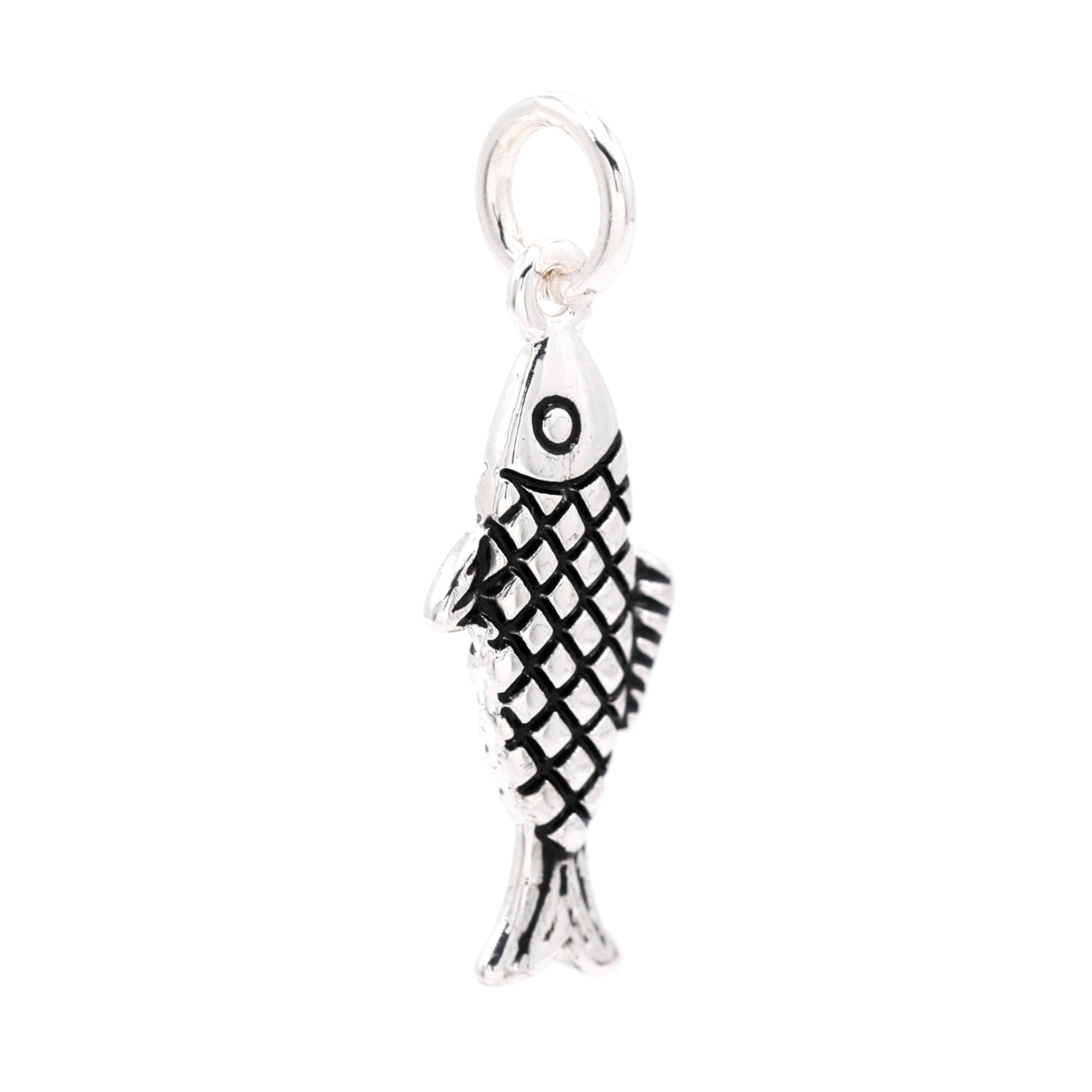 12 Pack: Silver Plated Fish Charm by Bead Landing™