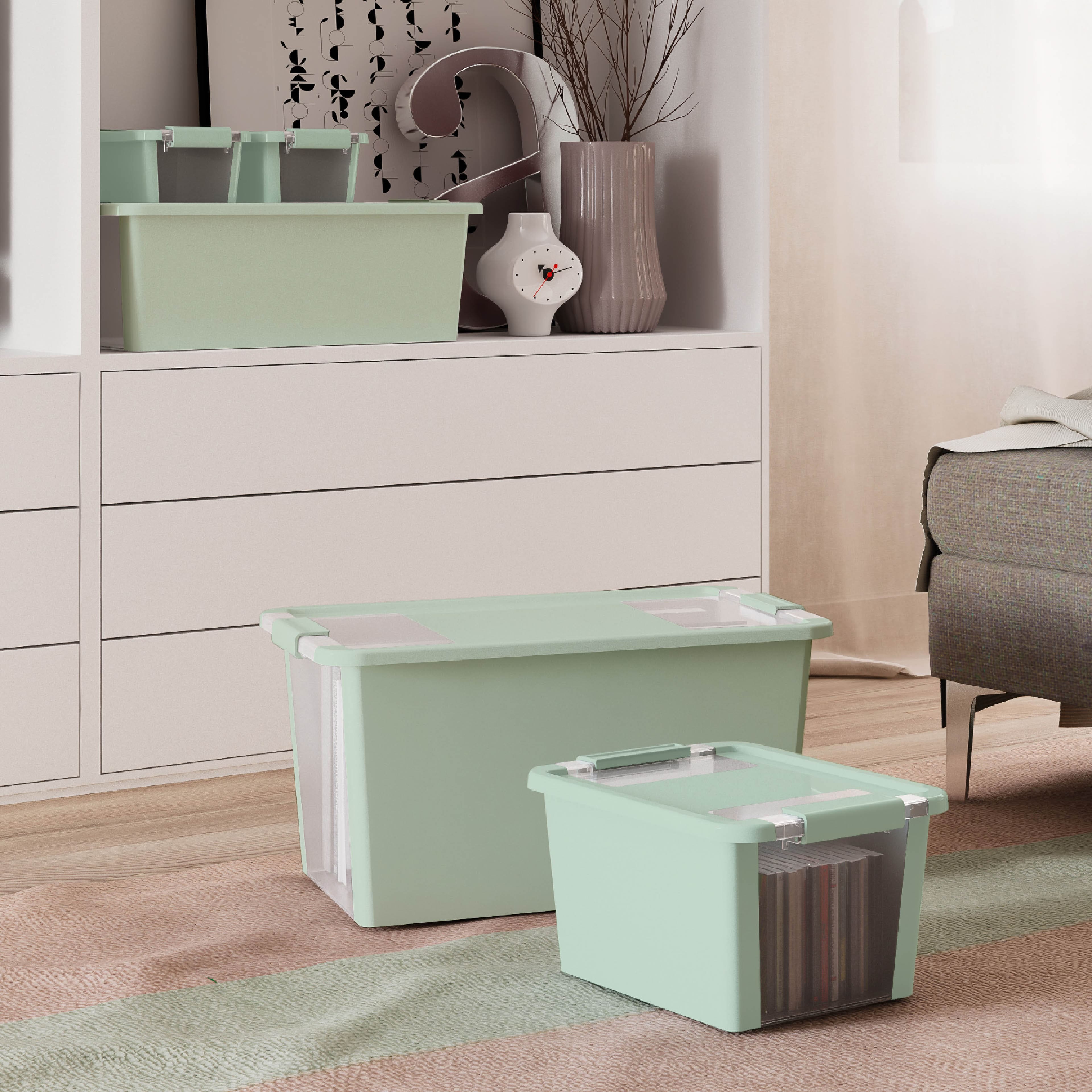 Curver® Versa Plastic Hinged Lid Storage Box