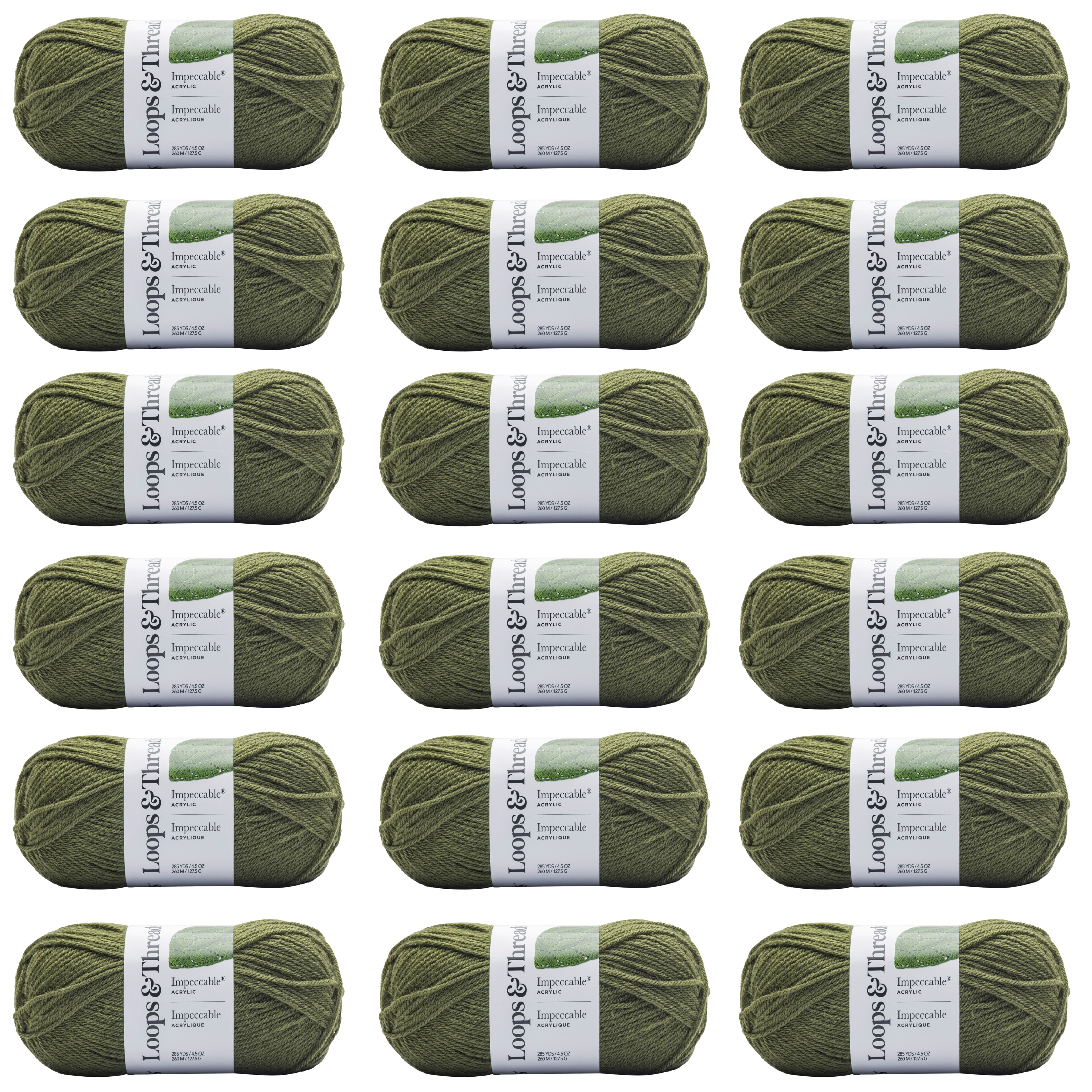 18 Pack: Impeccable® Solid Yarn by Loops & Threads®