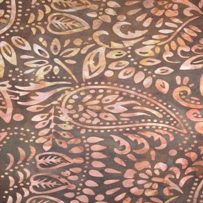 Feldman Premium Indonesian Batik Brown Paisley Fabric image