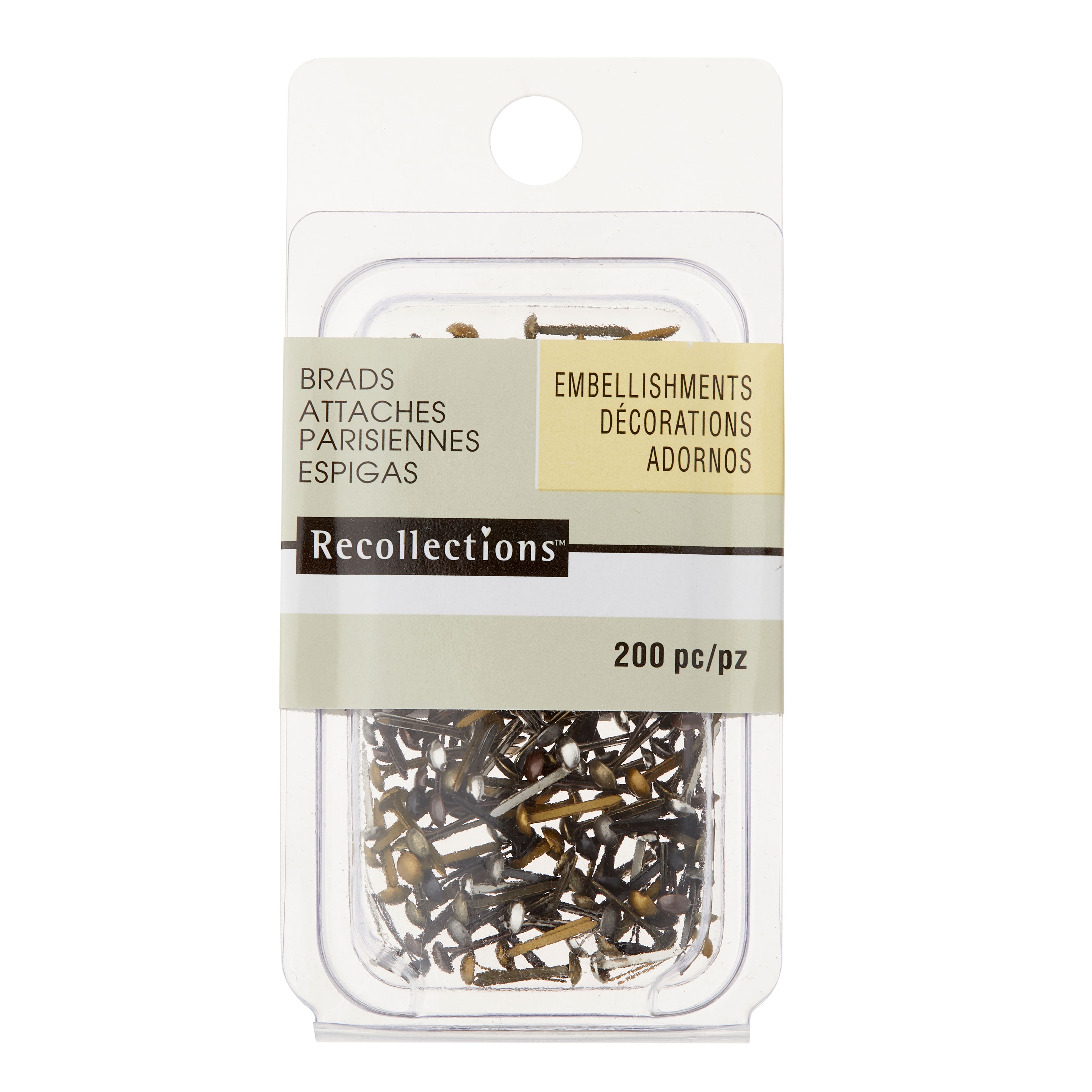 12 Packs: 200 ct. (2,400 total) Metallic Brads by Recollections&#x2122;