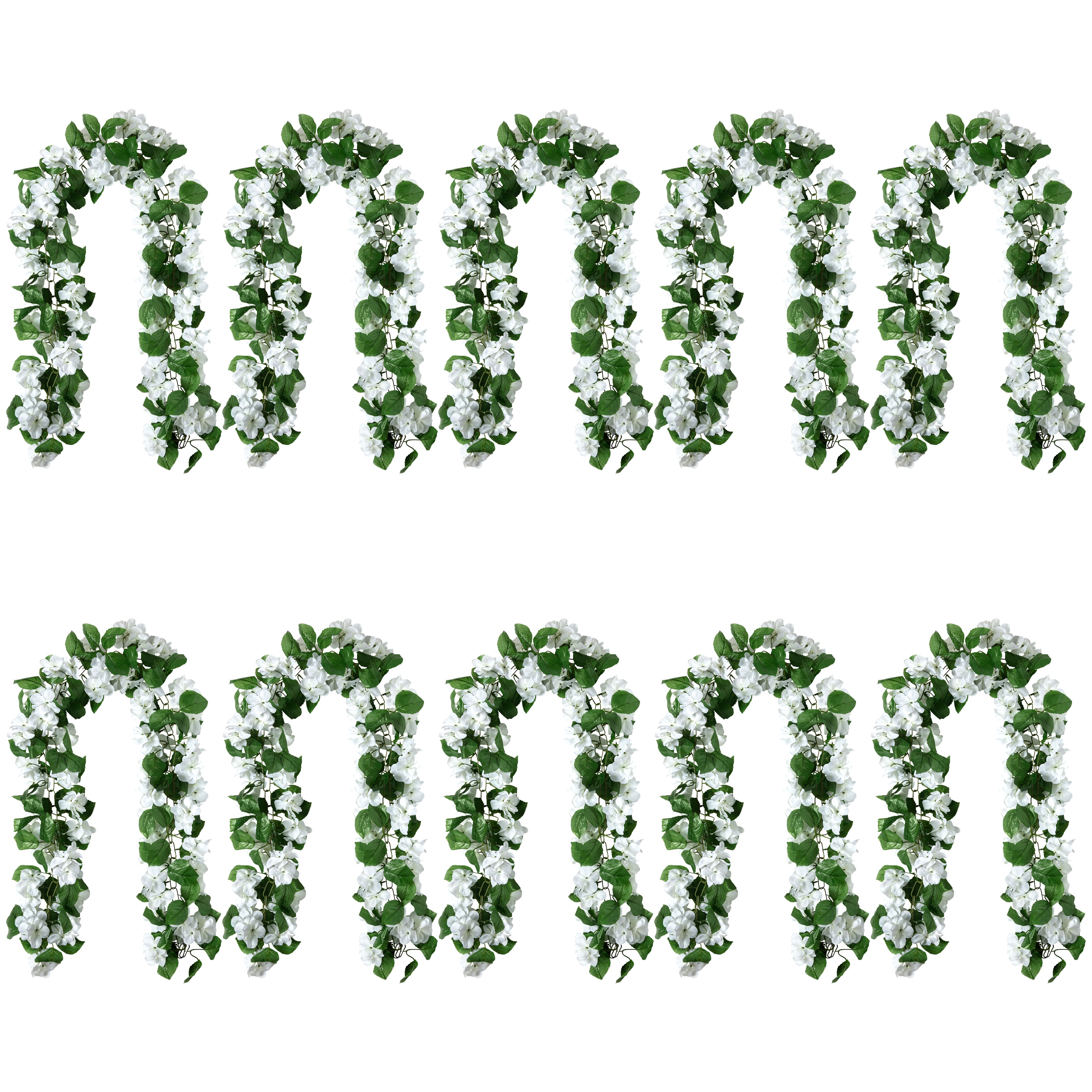 10 Pack: 6ft. White Hydrangea Chain Garland by Ashland&#xAE;