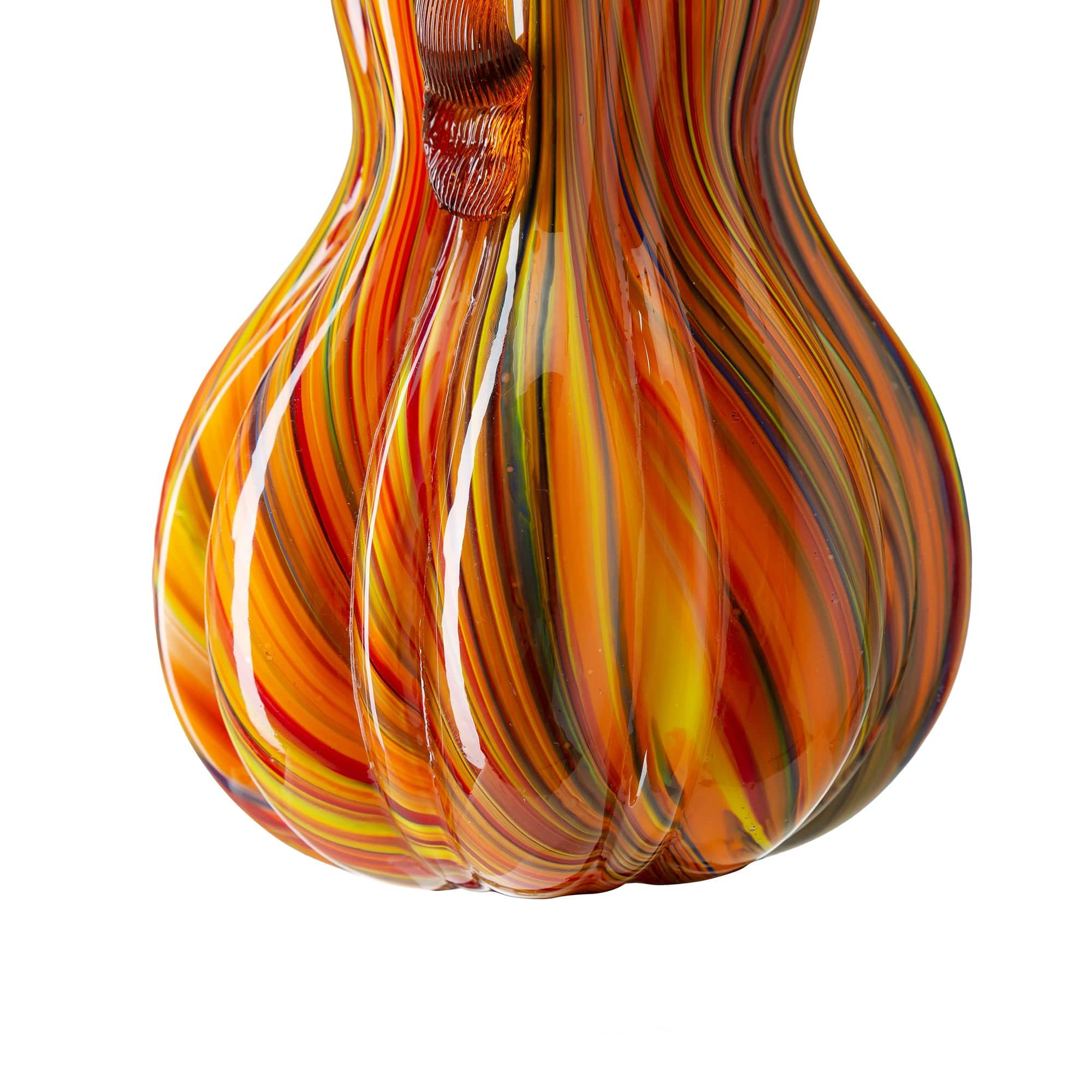 Glitzhome&#xAE; Multi Striped Glass Pumpkin &#x26; Gourd Set