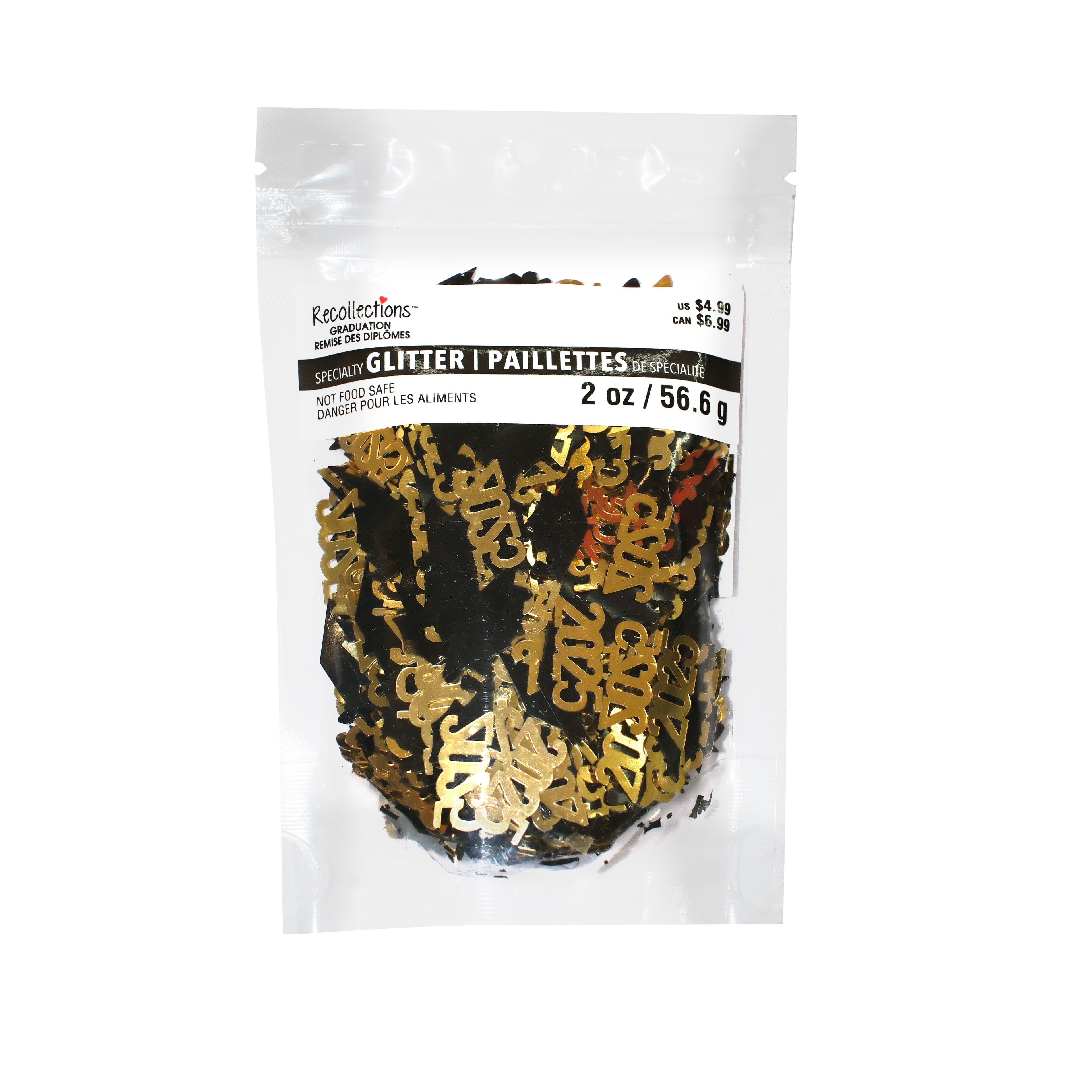 Graduation 2oz. Gold &#x26; Black Class of 2025 Glitter by Recollections&#x2122;