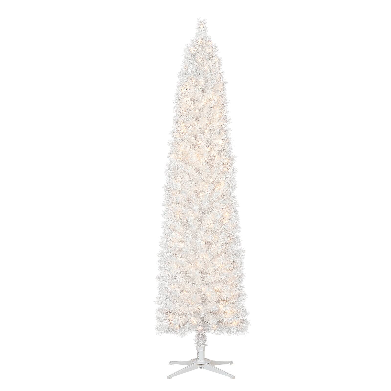 7ft Pre Lit White Norway Artificial Christmas Tree Clear Lights By Ashland Michaels
