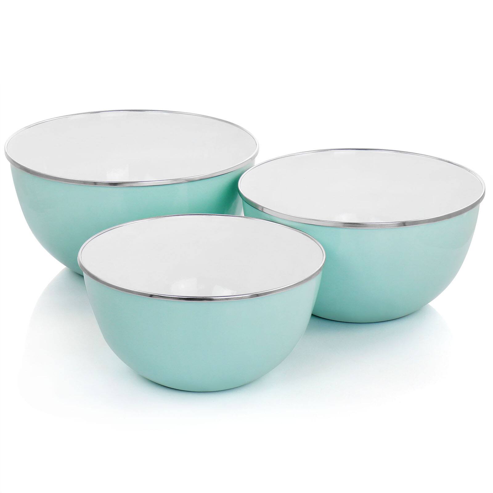 Martha Stewart Turquoise Enamel Mixing Bowl and Lid Set | Michaels