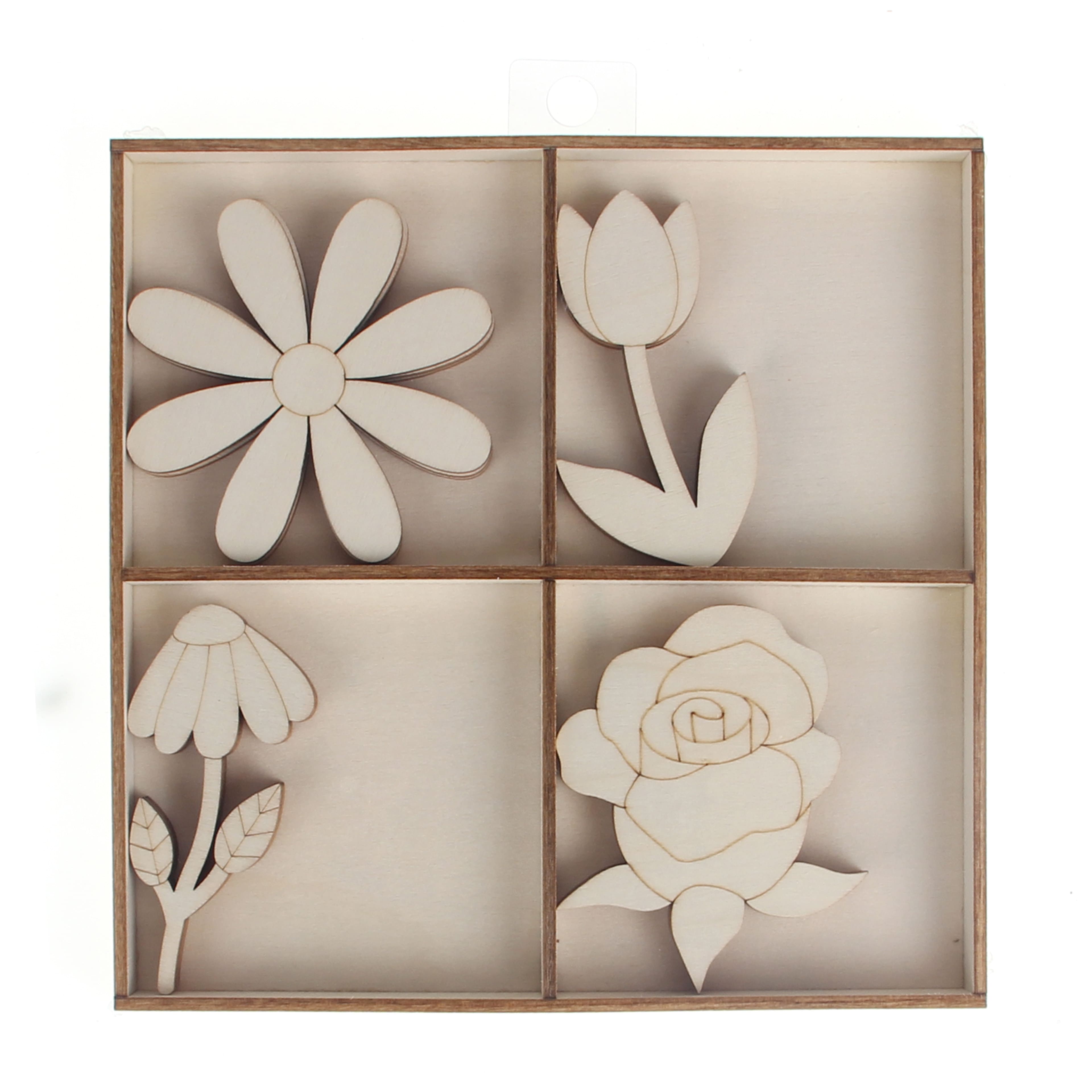 Flowers Plywood Shapes by Make Market&#xAE;