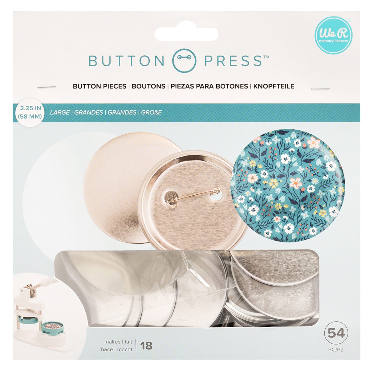 WE R MEMORY KEEPERS Button Press Small Medium Large (Download Now