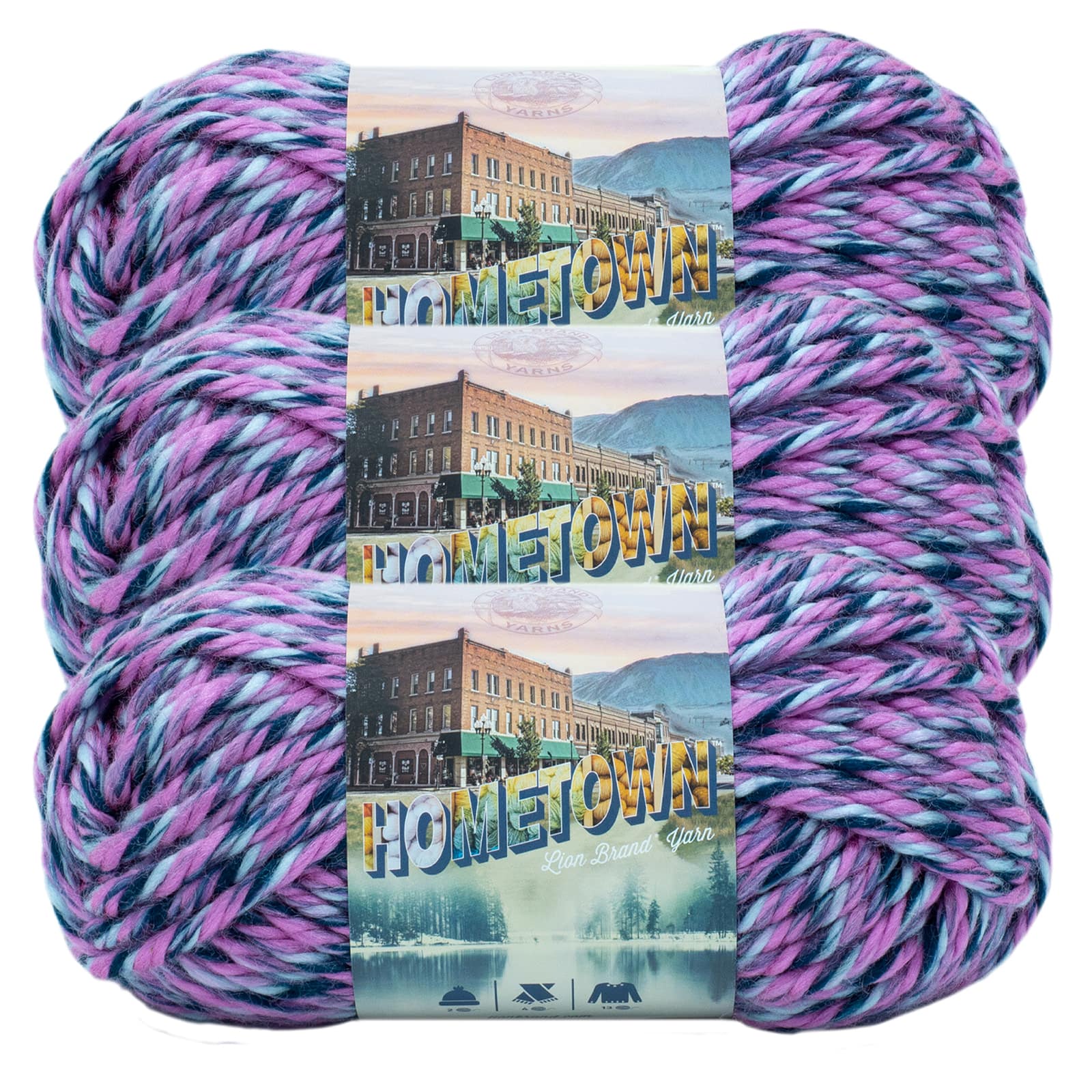 3 Pack Lion Brand&#xAE; Hometown Variegates Yarn