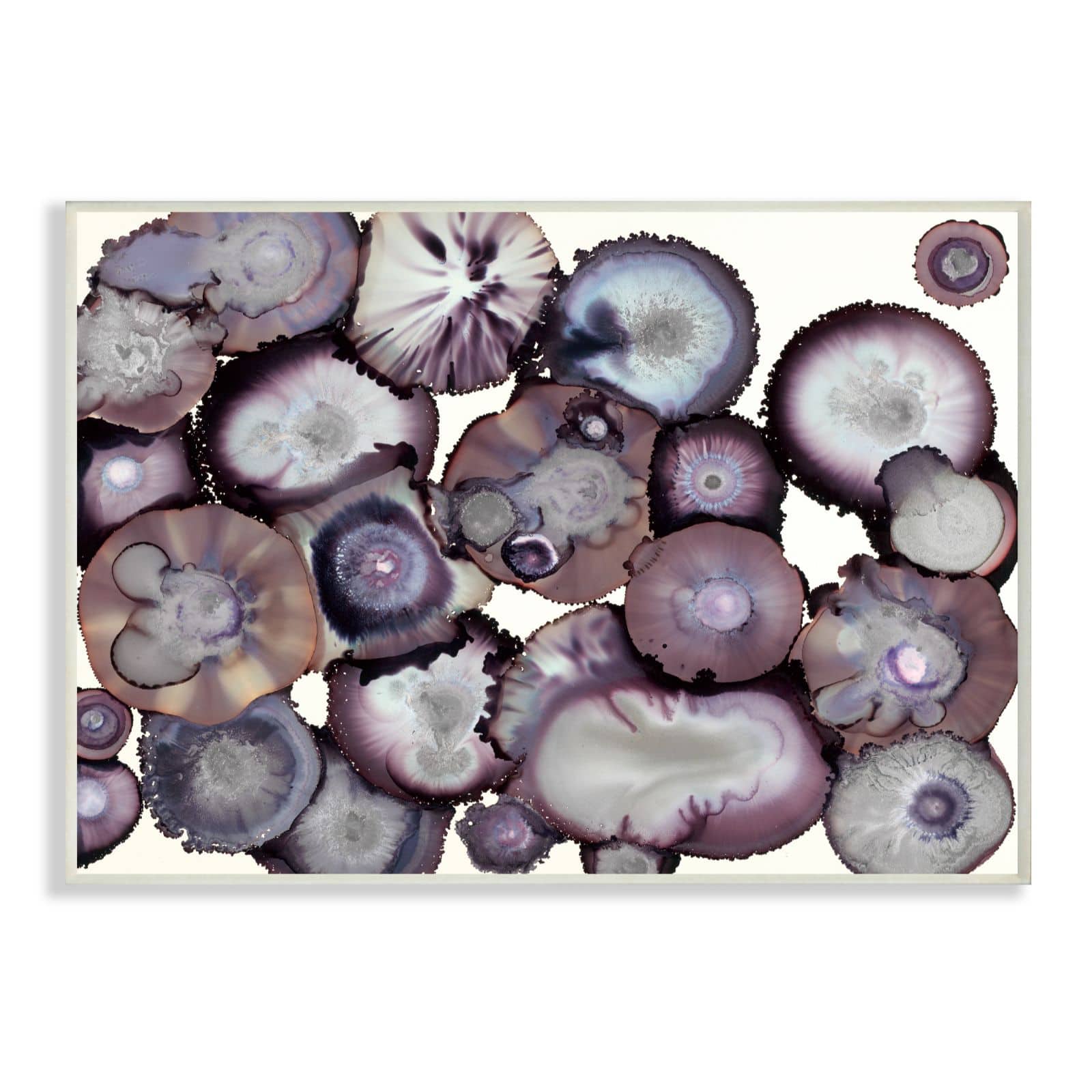 Stupell Industries Gray & Purple Abstract Geode Wall Plaque