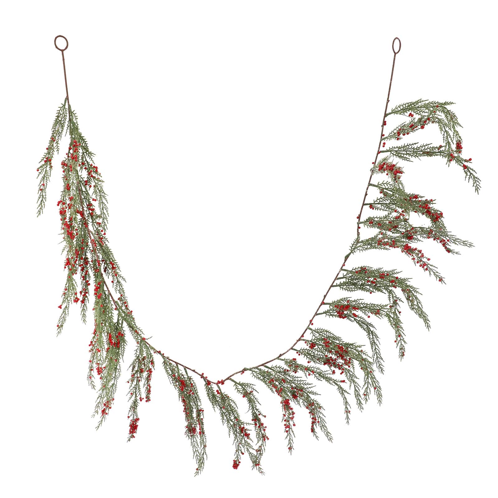 6ft. Cedar &#x26; Red Berry Glitter Garland by Ashland&#xAE;