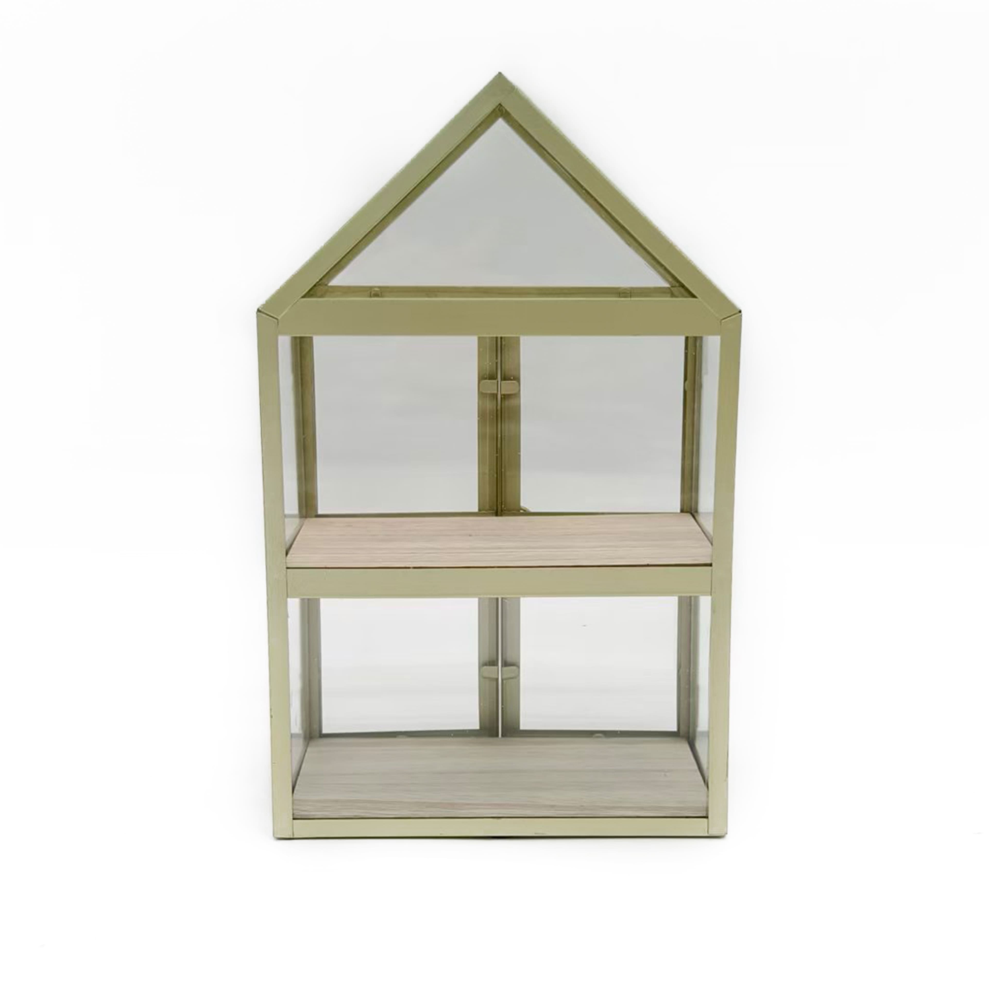 10&#x22; Gold Metal &#x26; Glass Terrarium House by Ashland&#xAE;