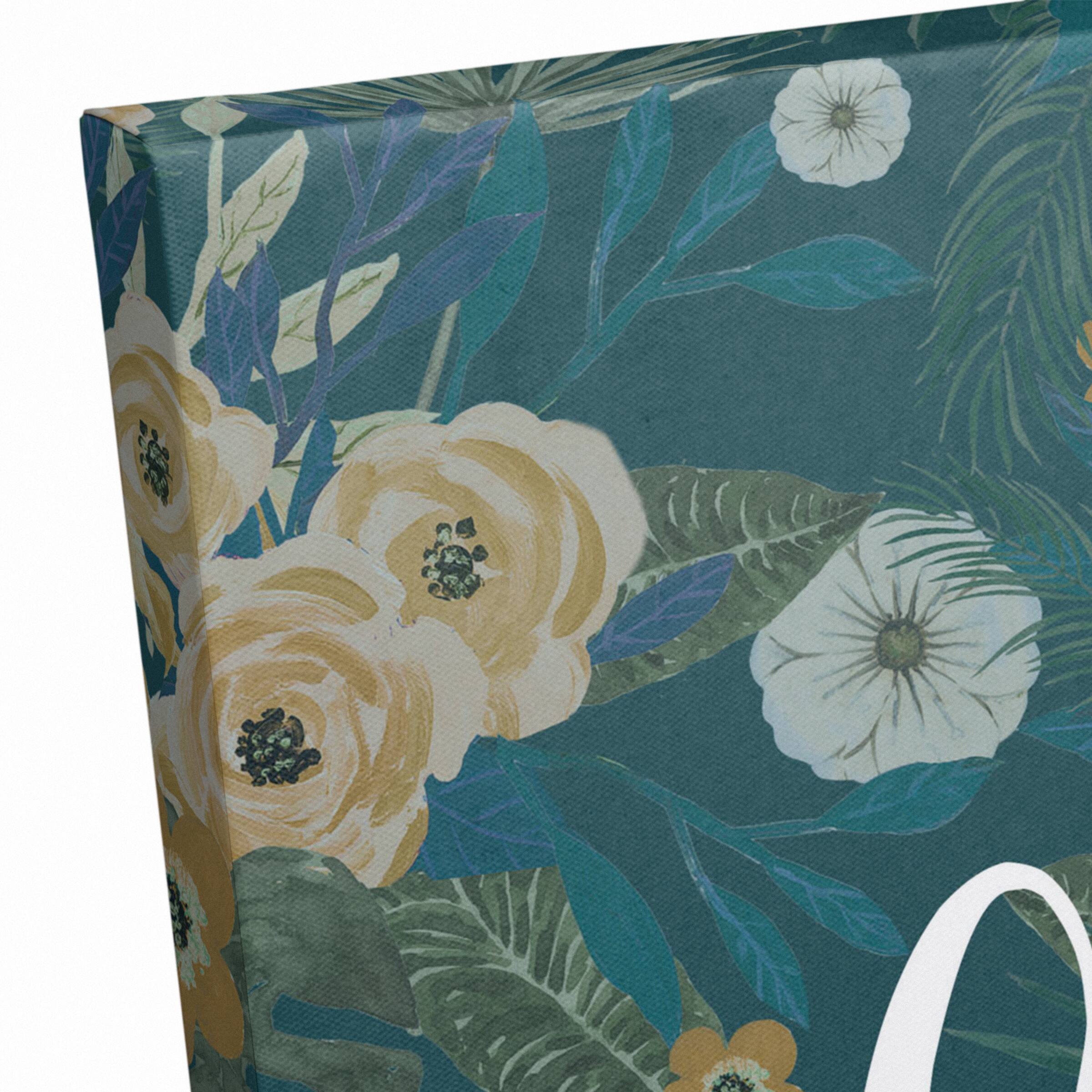 Feels Like Home Tropical Floral Canvas Wall Art