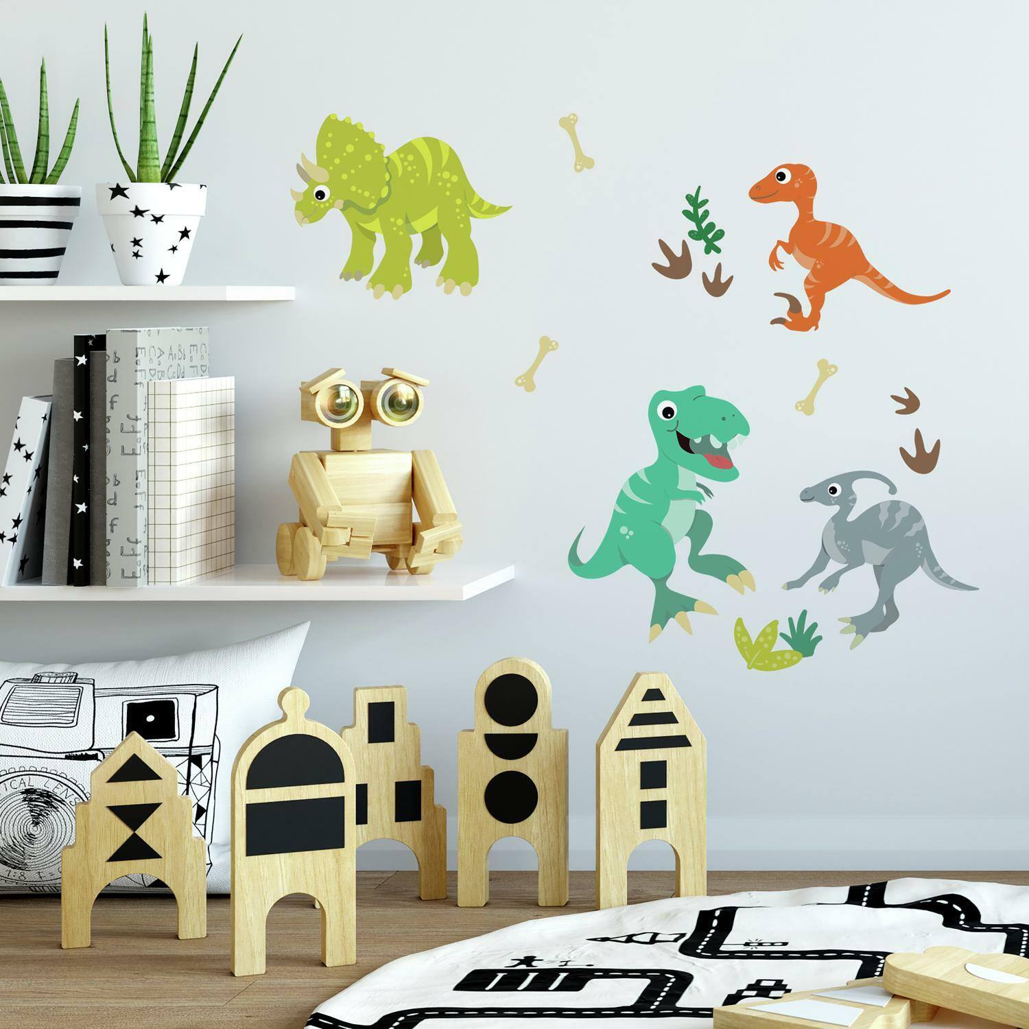 RoomMates Friendly Dinosaur Peel &#x26; Stick Wall Decals