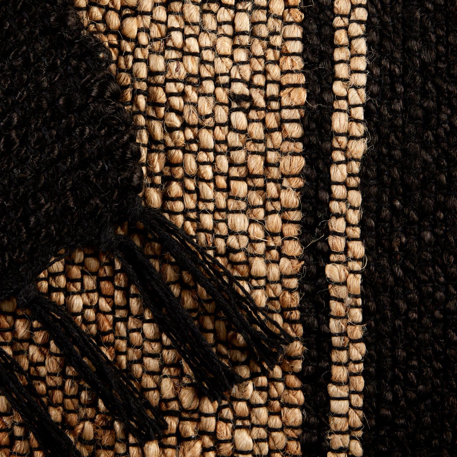 DII® Black With Natural Jute Stripes Hand-Loomed Rug, 2ft. x 3ft.