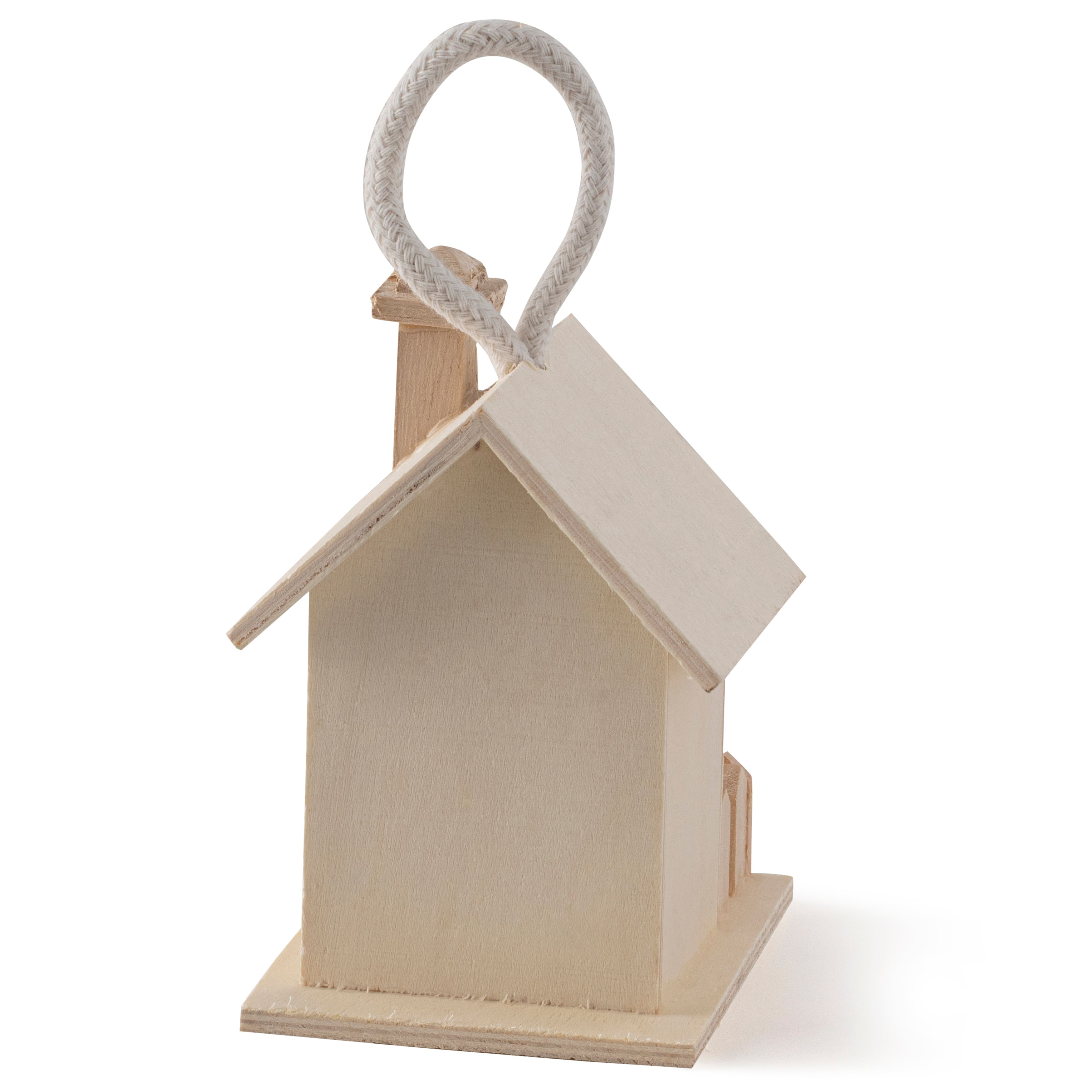 12 Pack: 4.5&#x22; Wood Heart Birdhouse with Fence by Make Market&#xAE;
