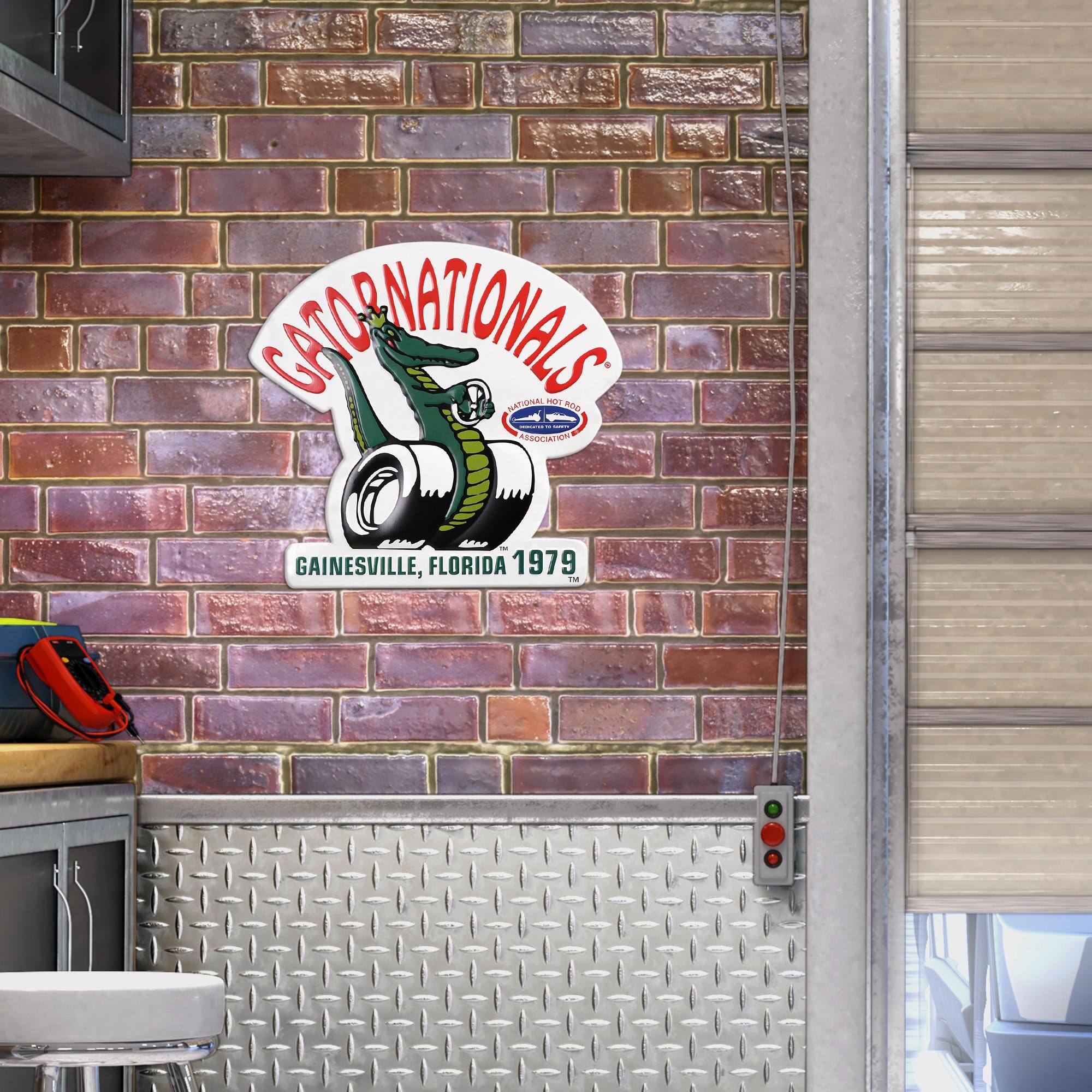 NHRA Gatornationals® Embossed Shaped Metal Wall Sign