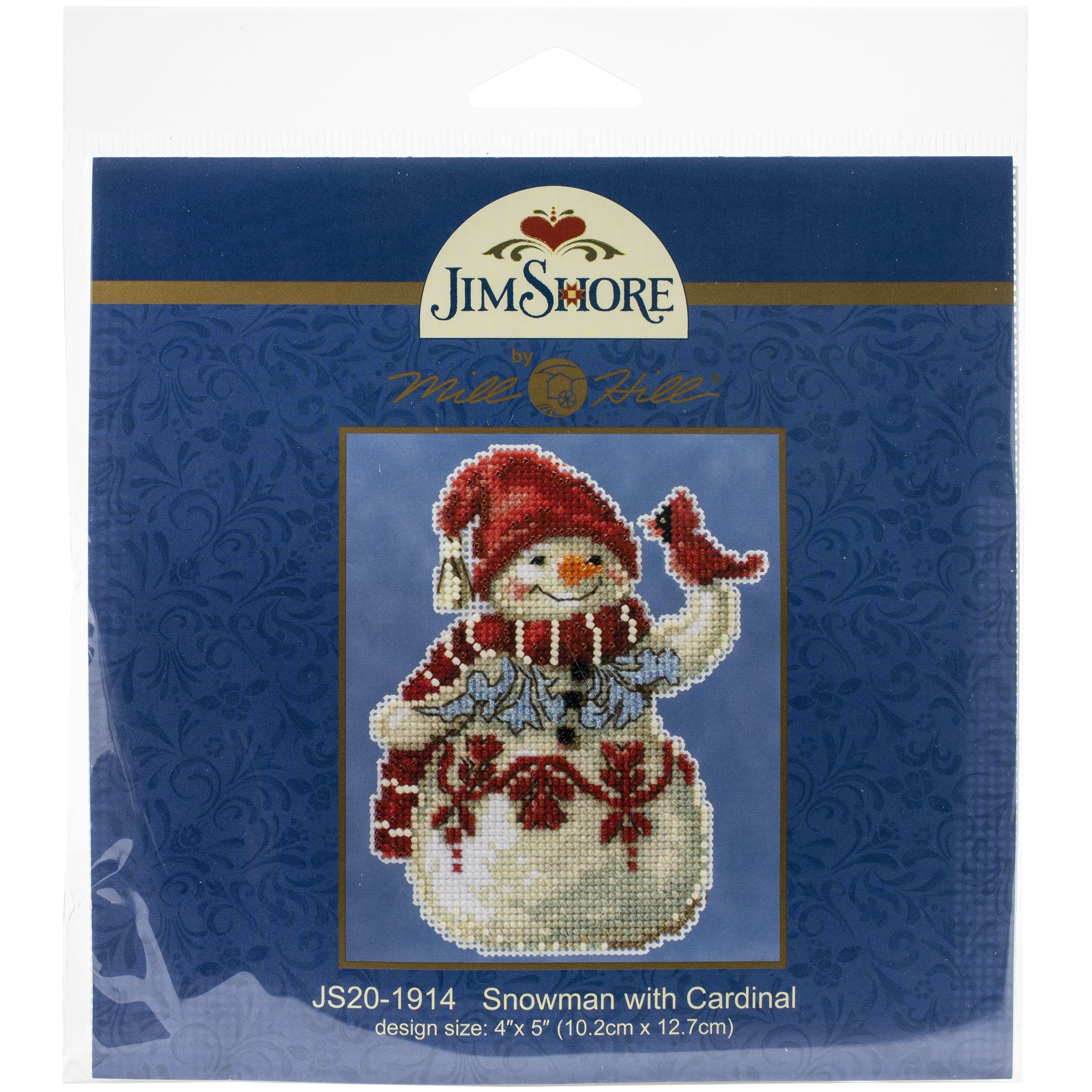 Mill Hill® Jim Shore Snowman With Cardinal Counted Cross Stitch Kit