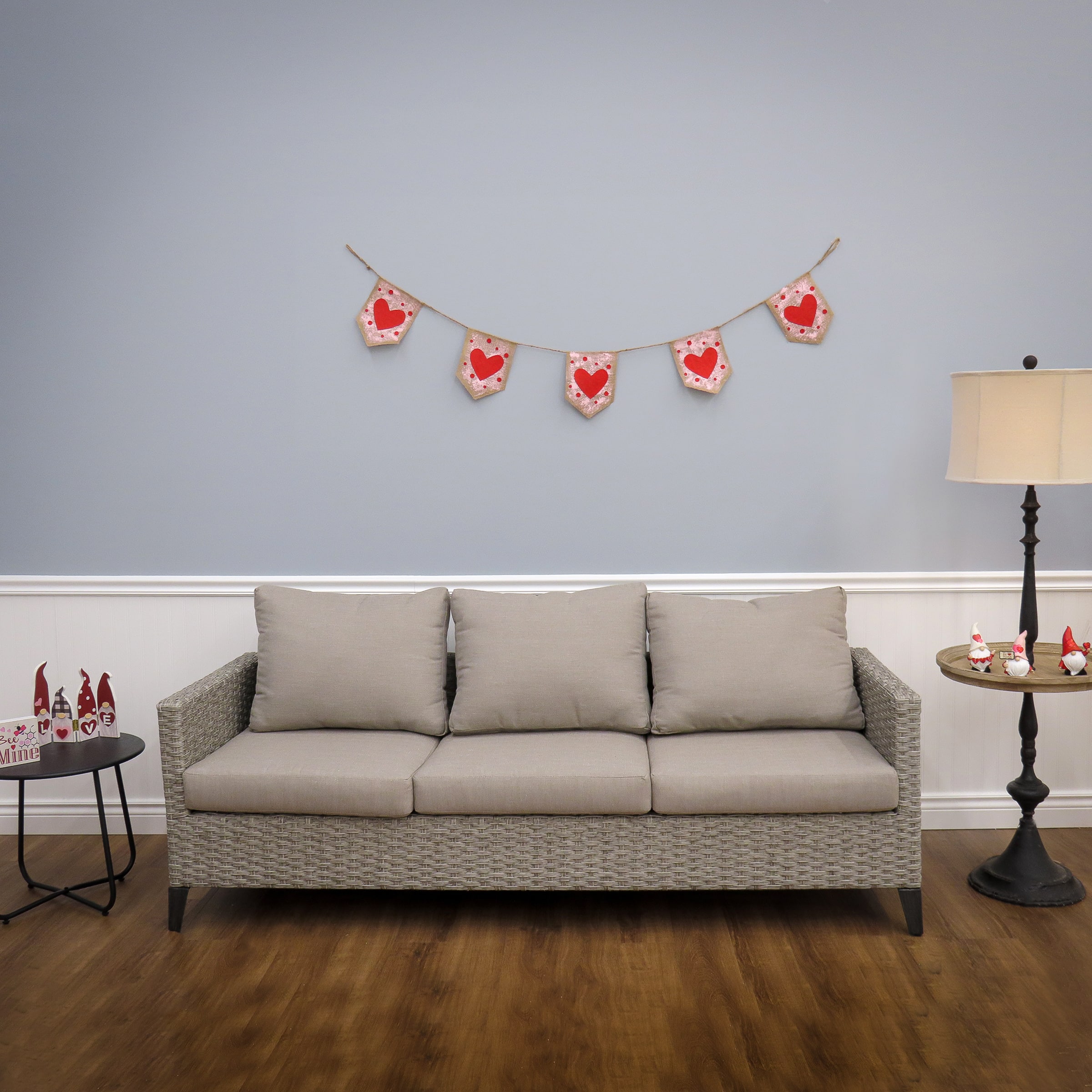 6ft. Red Hearts &#x26; Dots Valentine&#x27;s Day Jute Garland