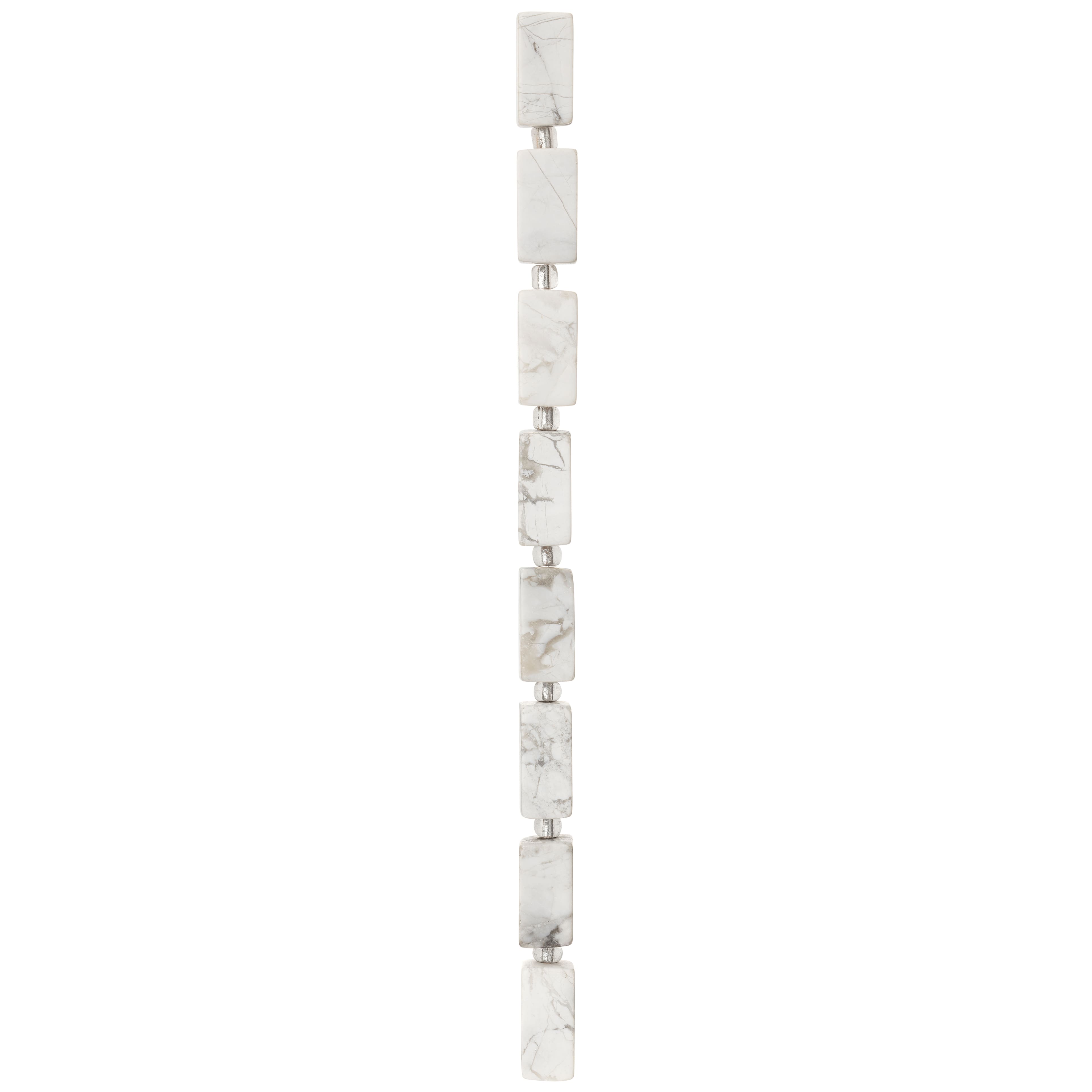 White Large Howlite Rectangle Beads, 16mm by Bead Landing&#x2122;
