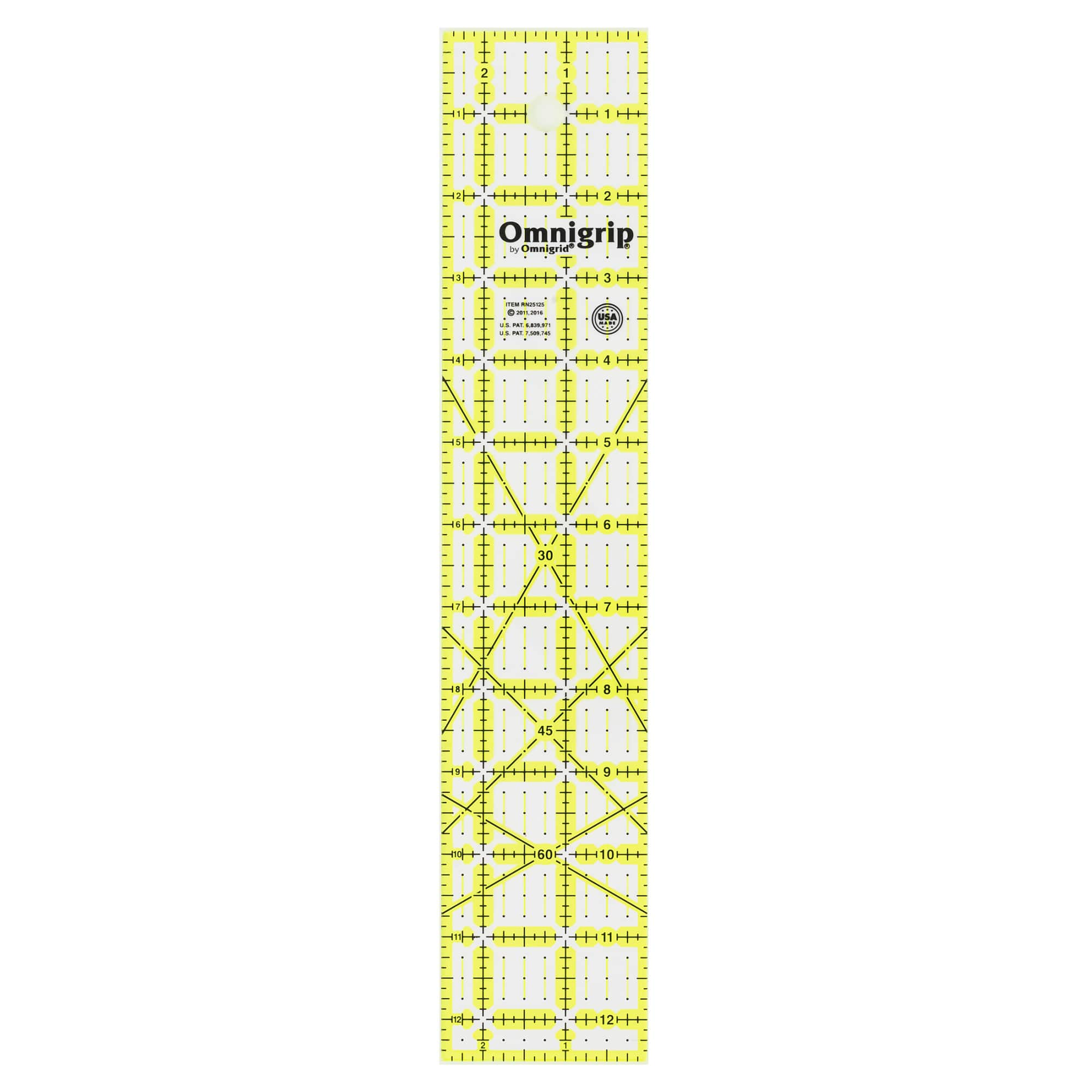 Omnigrip&#xAE; by Omnigrid&#xAE; 2.5&#x22; x 12.5&#x22; Non-Slip Rectangle Quilting Ruler