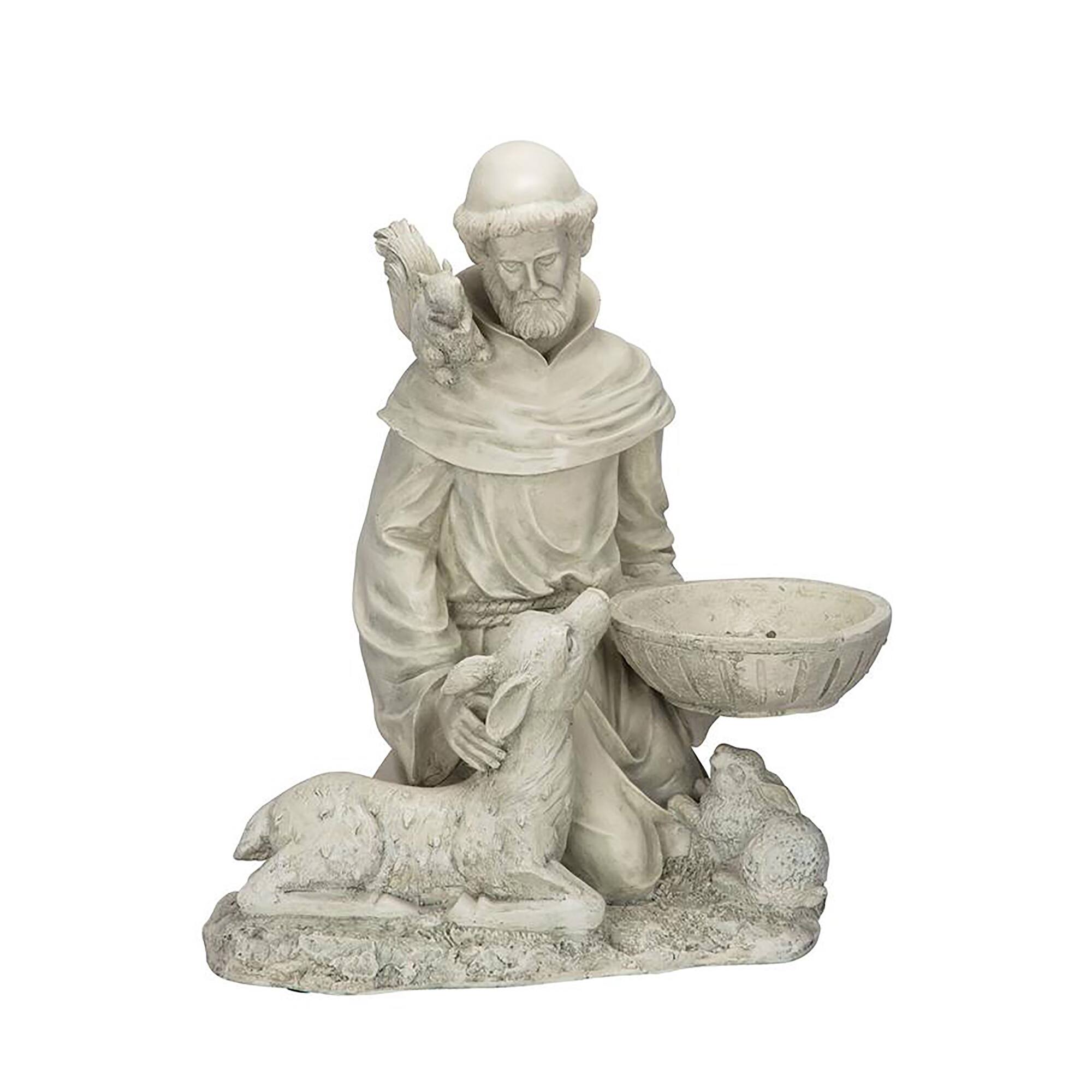 Design Toscano&#xAE; 19&#x22; St. Francis Feeds the Animals Garden Statue