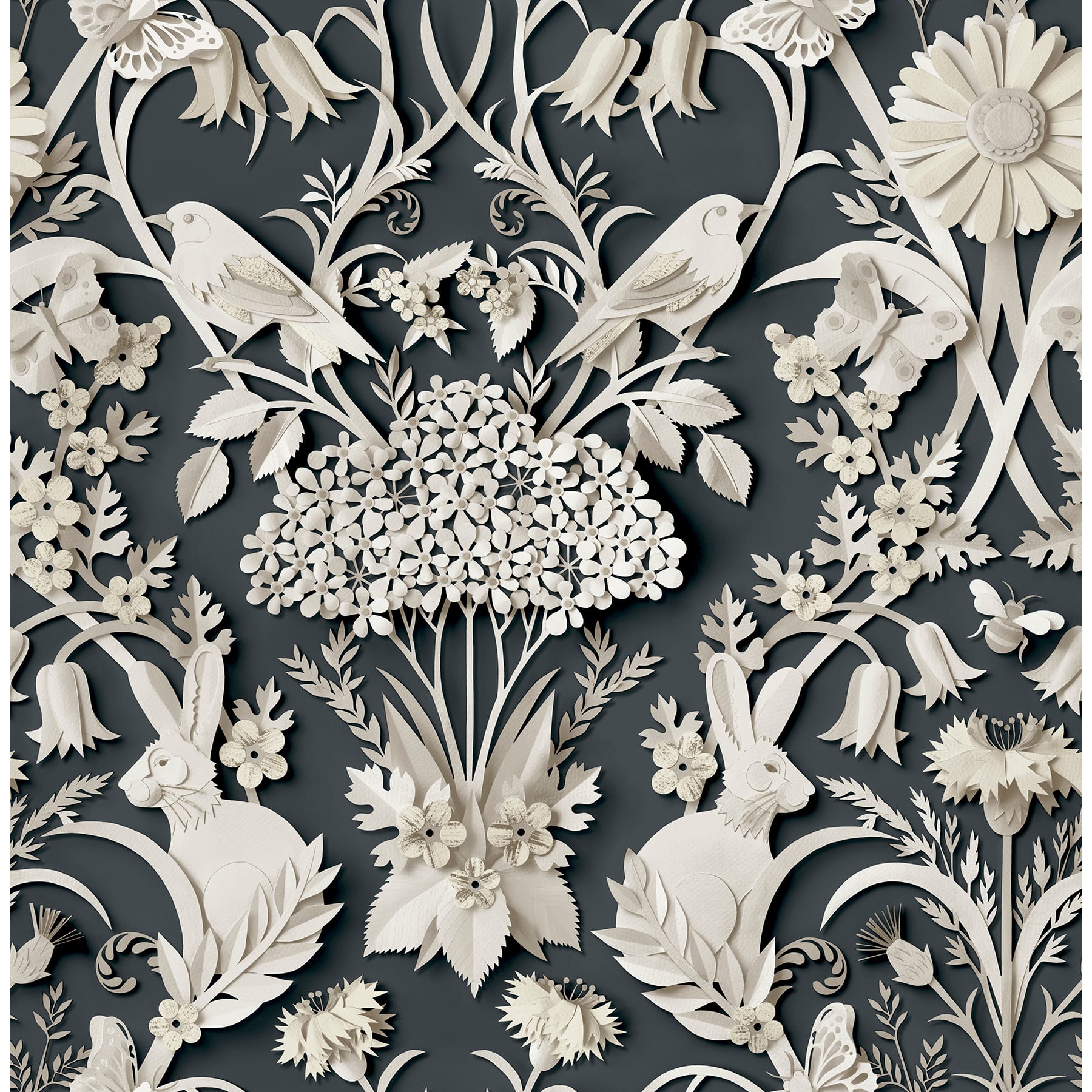 NuWallpaper Charcoal Eloise Peel & Stick Wallpaper