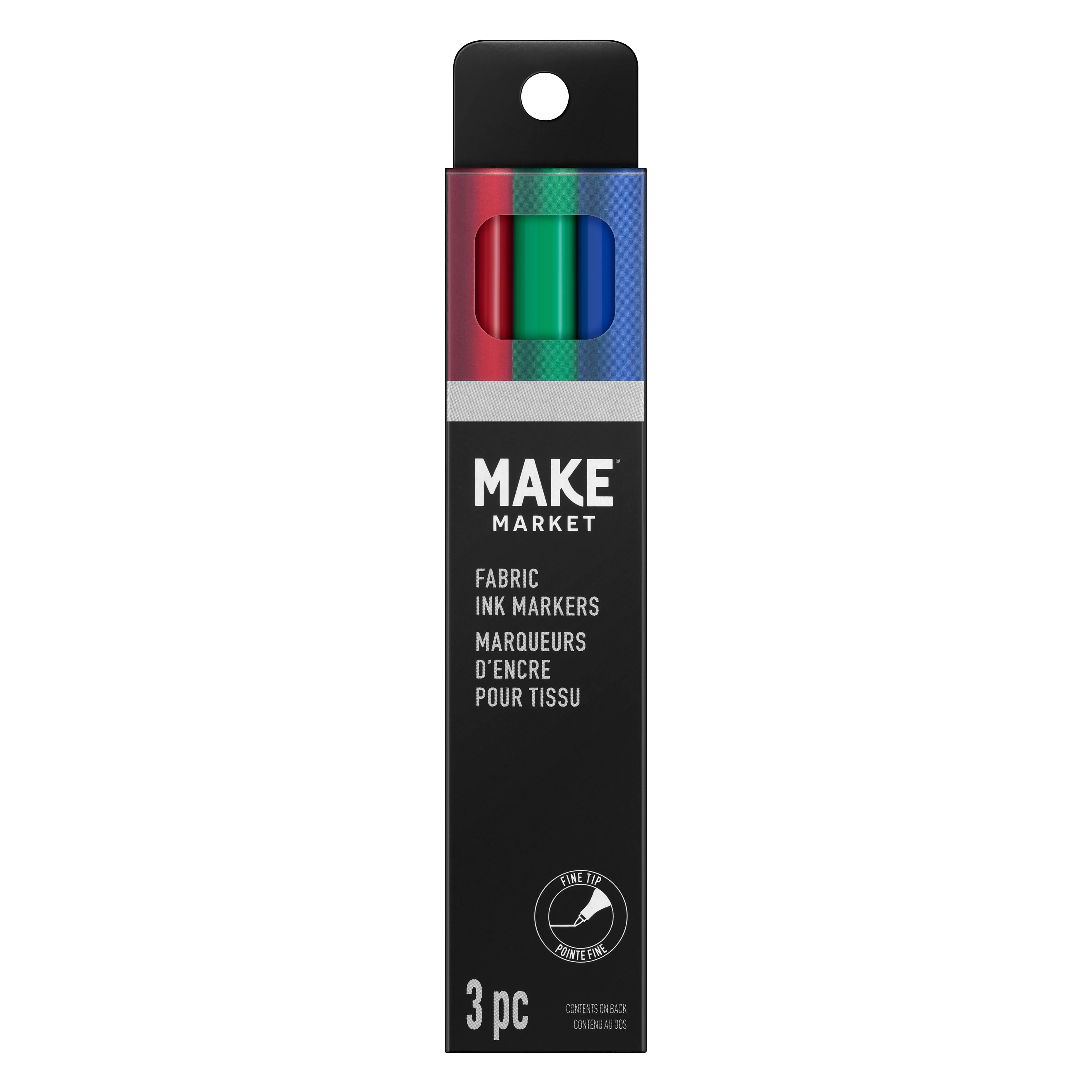 Primary Fine Tip Fabric Ink Markers by Make Market&#xAE;