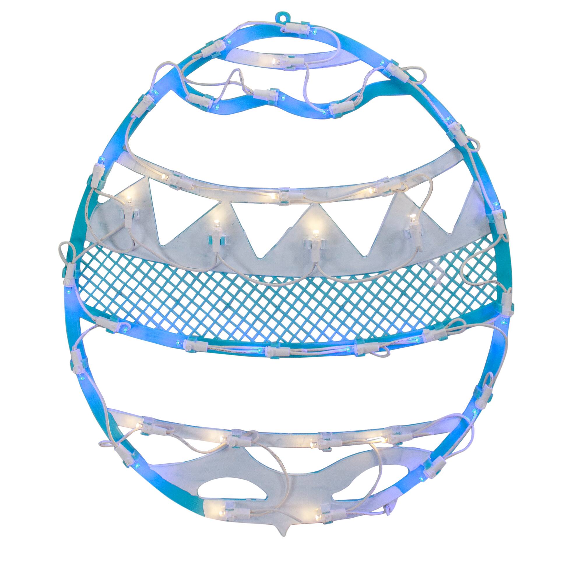 17" LED Blue Easter Egg Spring Window Silhouette Decoration