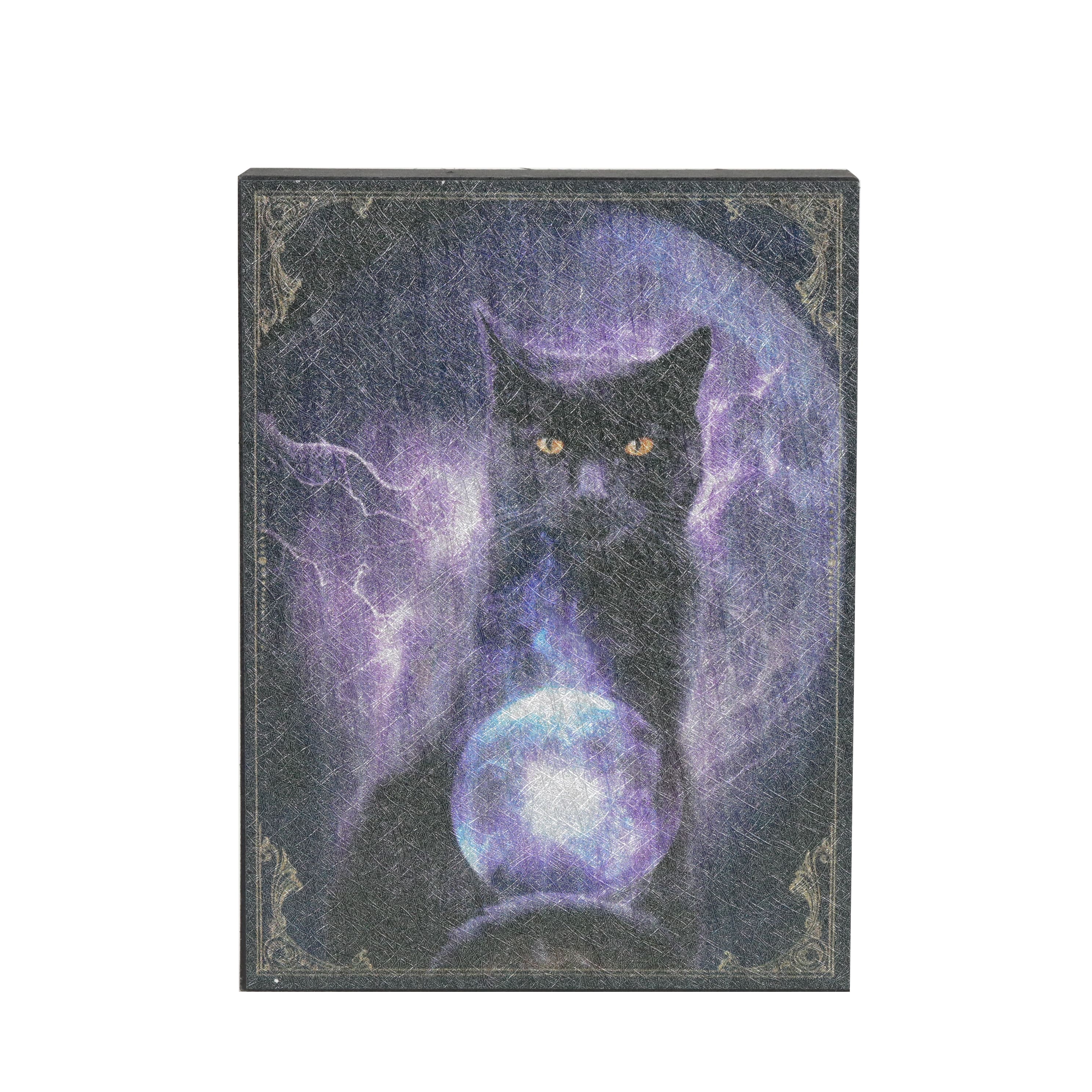 8" Cat with Crystal Ball Tabletop Décor by Ashland®