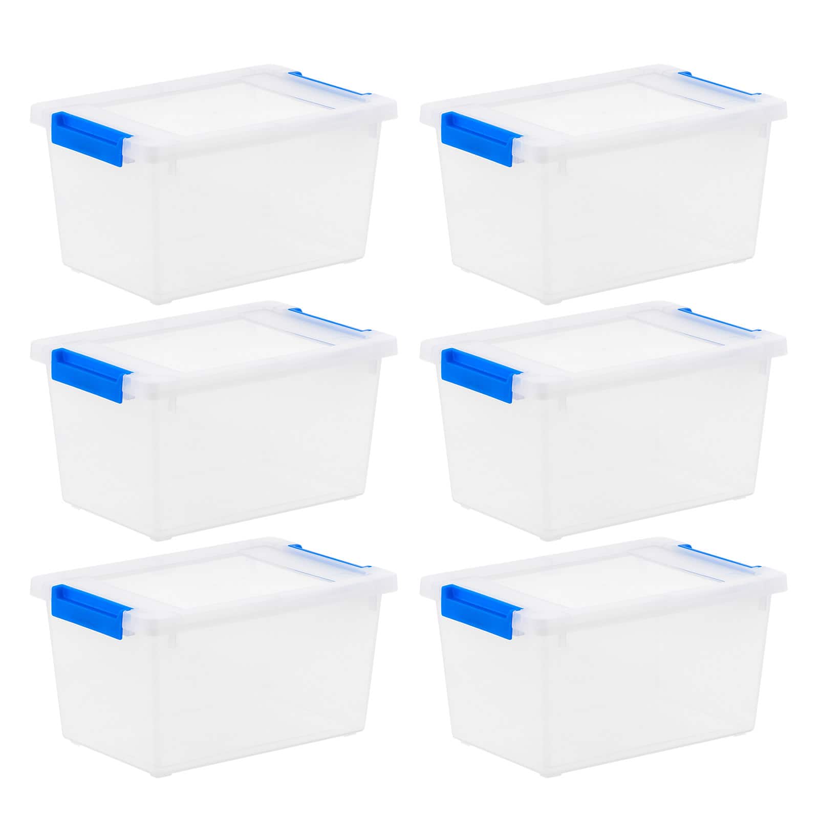 Iris&#xAE; 4.3 qt. Clear Latching Storage Totes, 6 Ct.