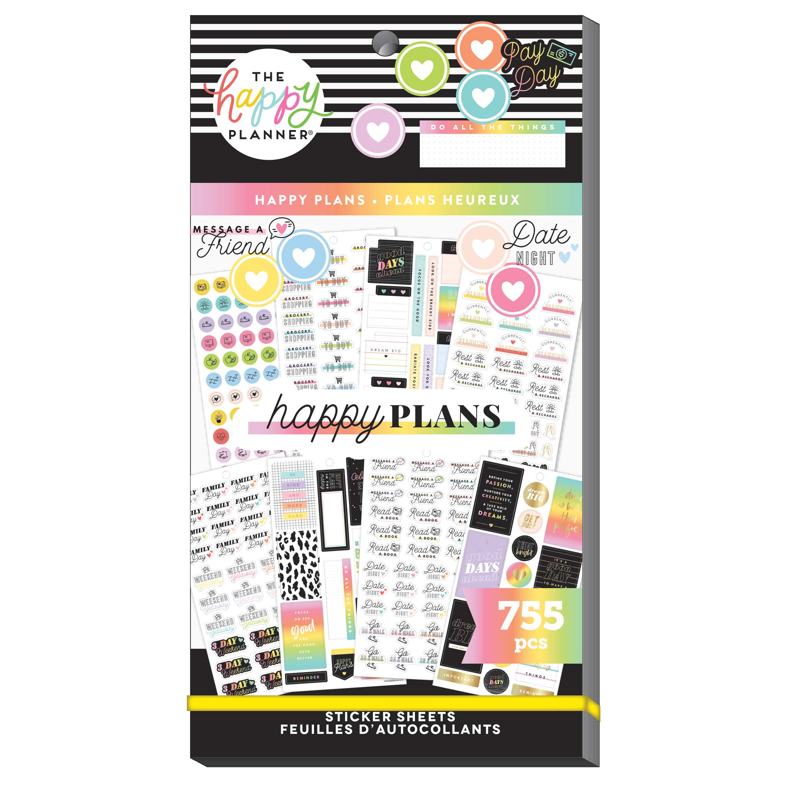 The Happy Planner Fresh Botanicals Planner Accessories for Big Planner 52  pcs