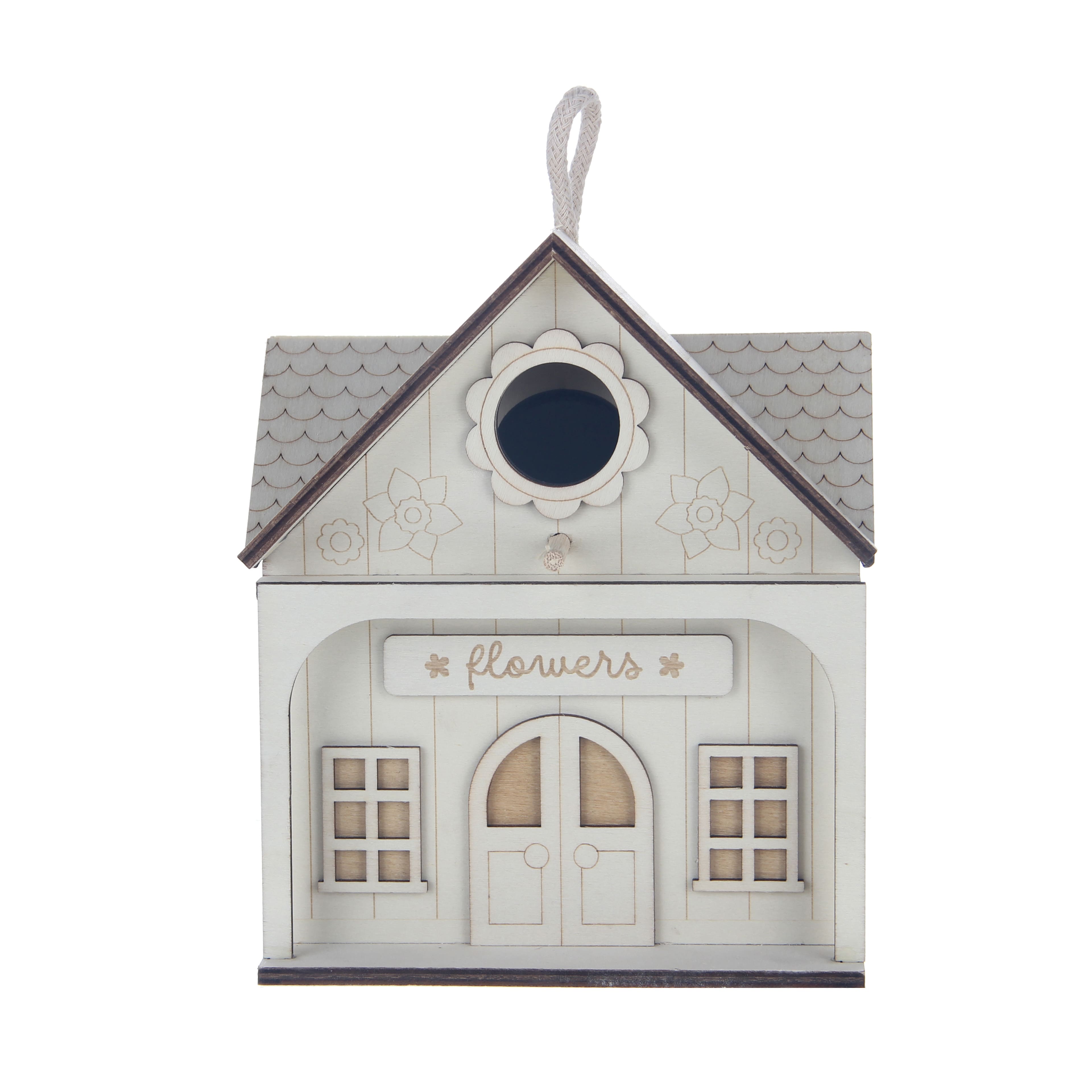 7&#x22; DIY Flower Shop Plywood Birdhouse by Make Market&#xAE;