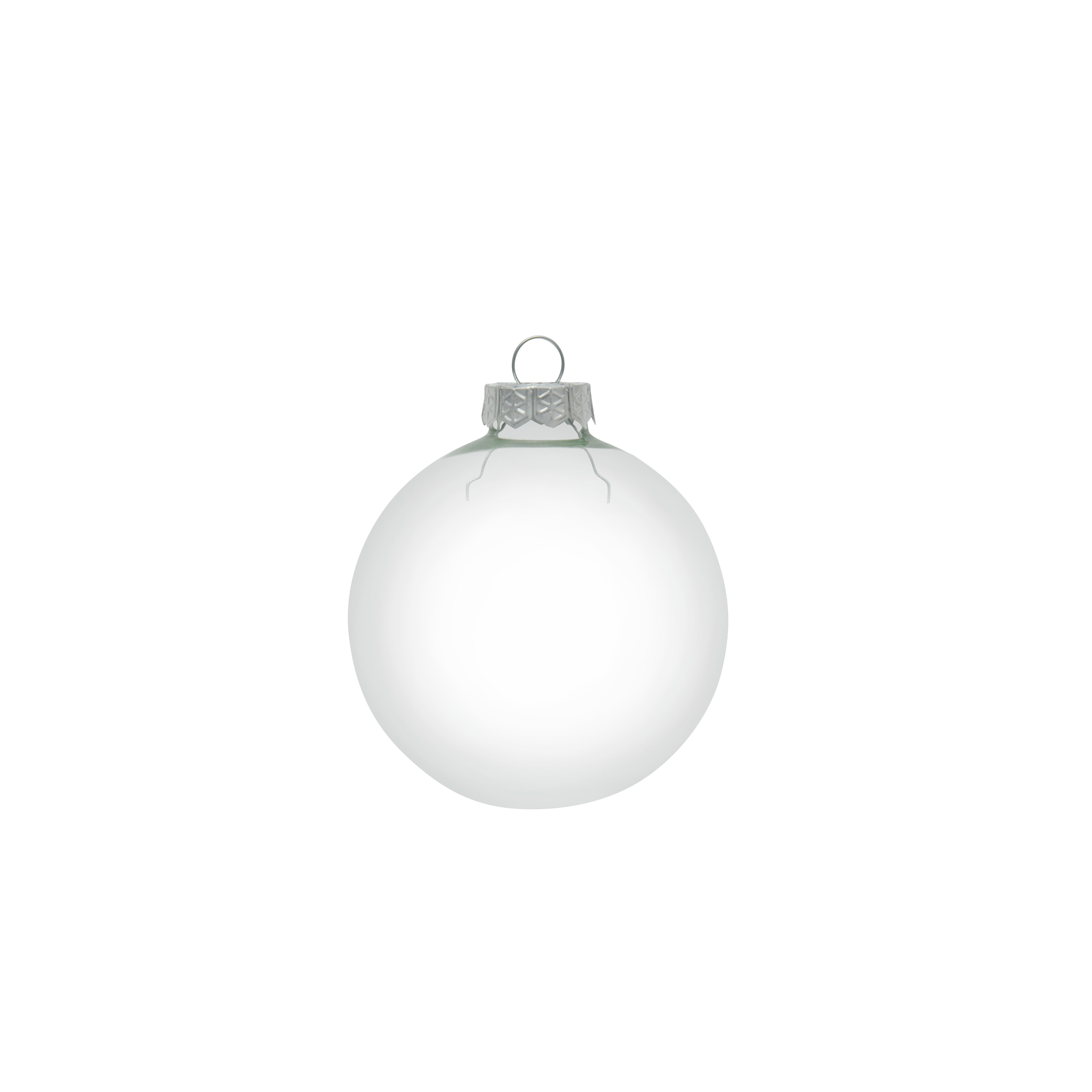 White Essential Glass Ornaments (24 Pack)