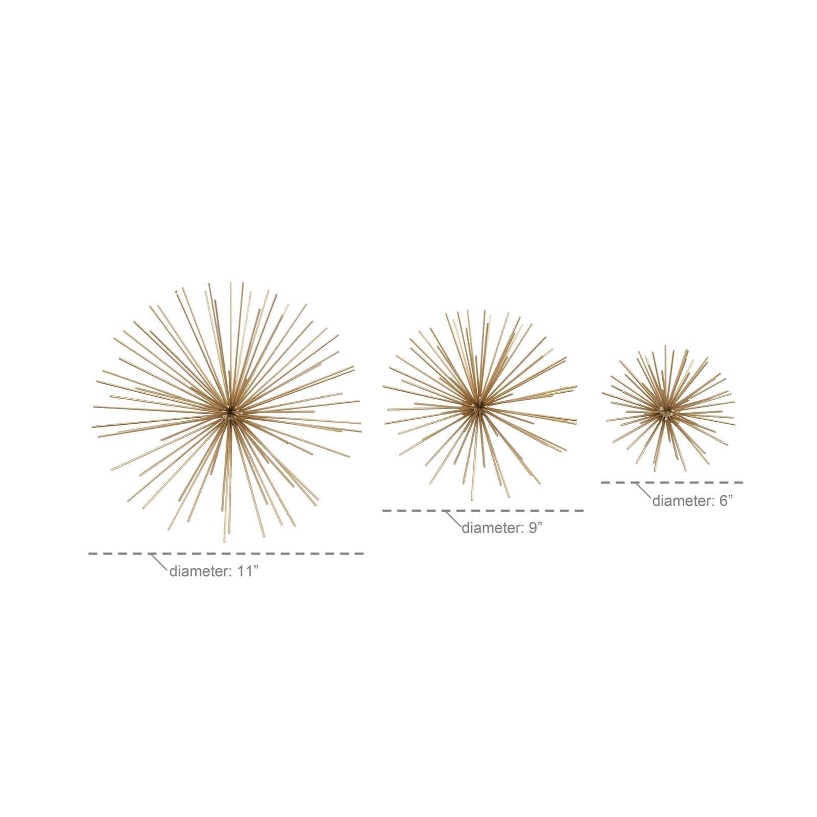 Gold Tin Contemporary Abstract Wall D&#xE9;cor Set