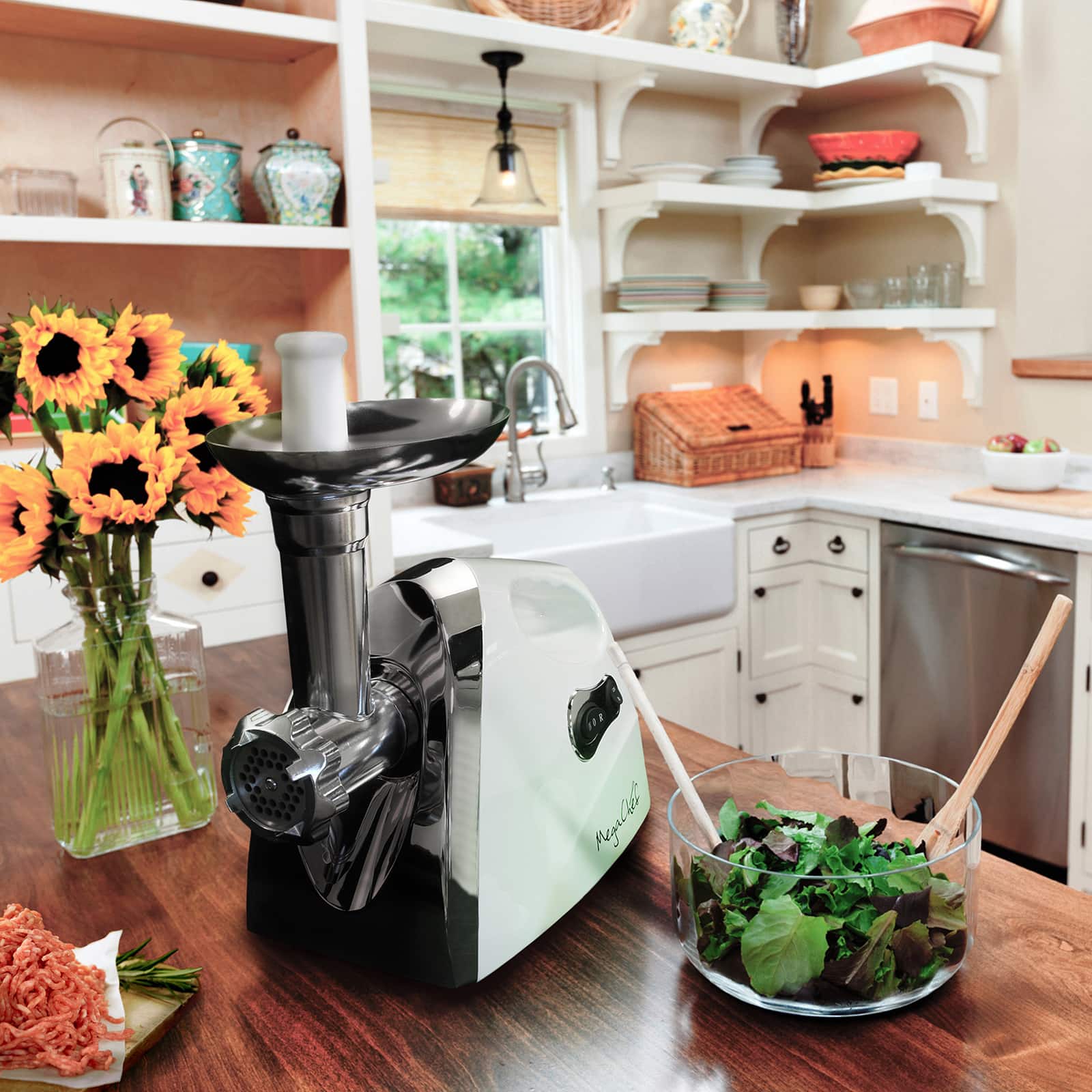 MegaChef 1200 Watt Powerful Automatic Meat Grinder