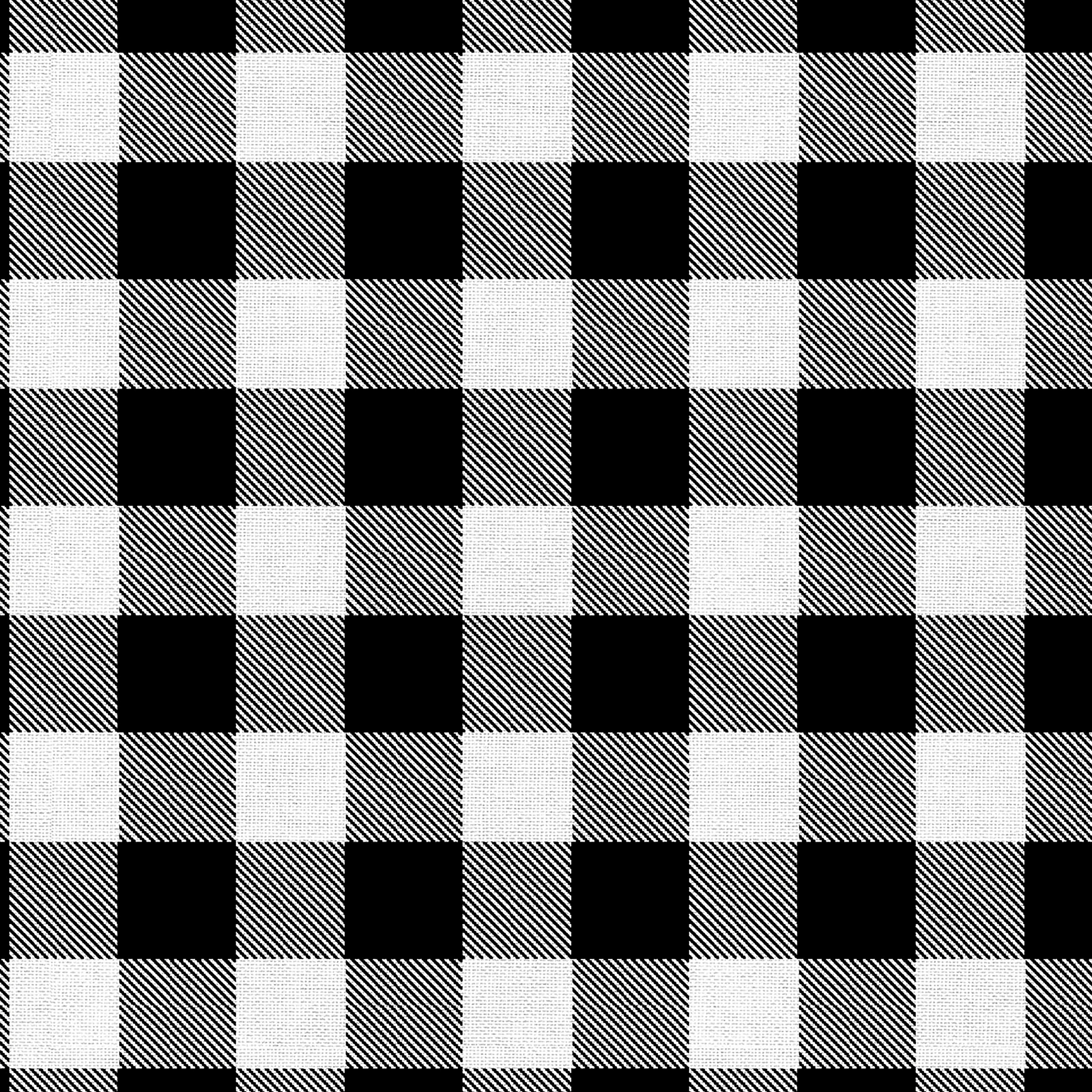 Fabric Editions White &#x26; Black Buffalo Check Cotton Fabric