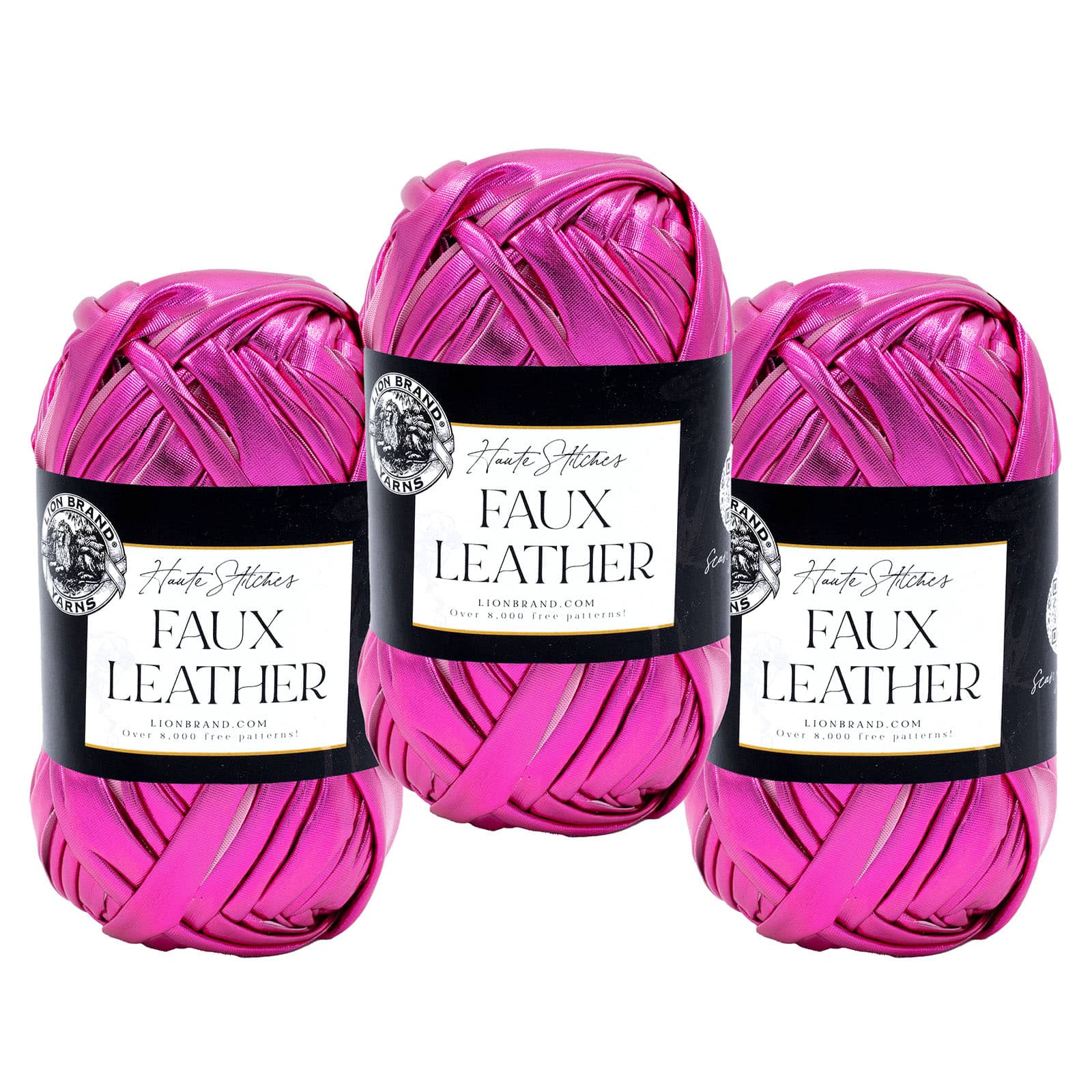 3 Pack Lion Brand® Haute Stitches Faux Leather Yarn