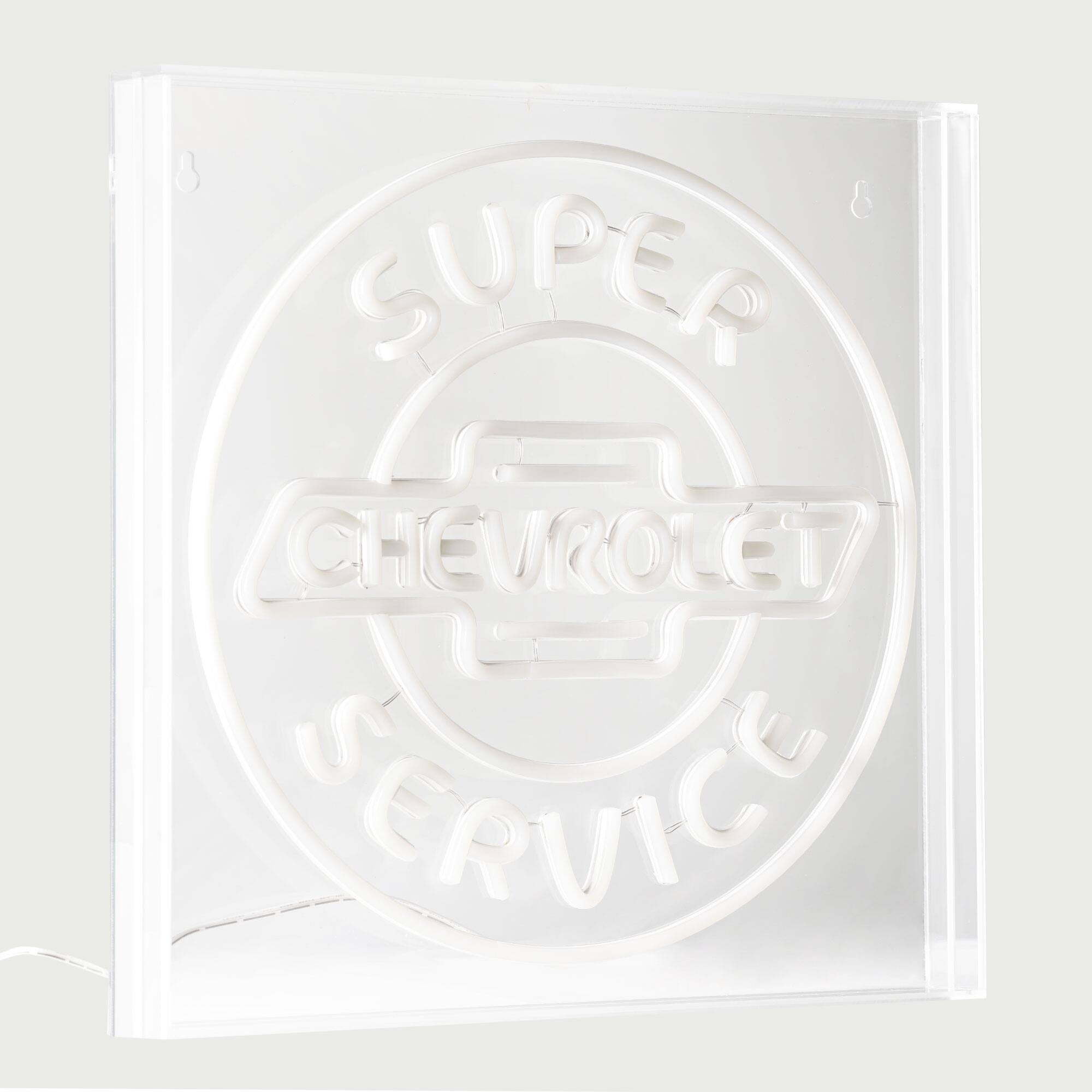 American Art D&#xE9;cor&#x2122; 16&#x22; Licensed Chevrolet Super Service Acrylic LED Wall D&#xE9;cor Sign