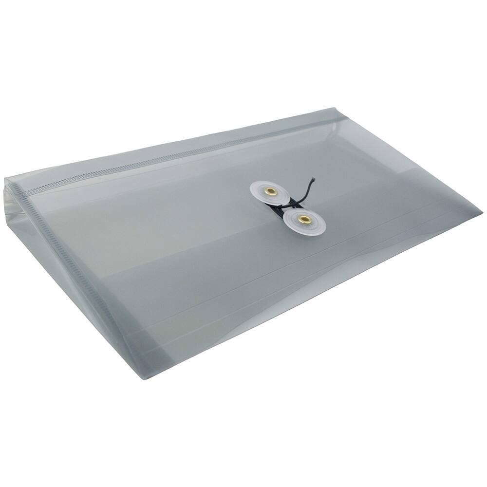 JAM Paper #10 Plastic Envelopes with Button & String Tie Closure, 12ct.