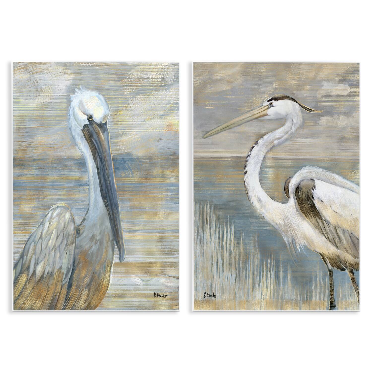 Stupell Industries Sea Birds Abstract Beach Wall Plaque Art